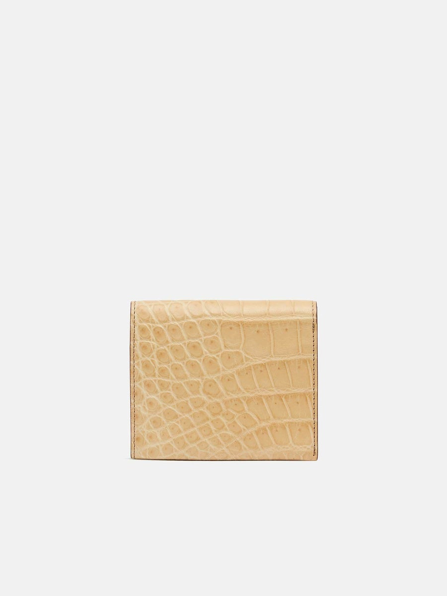 フレッジ×WAKO クロコダイル ミニ財布 アイボリー |折り財布 | WAKO 