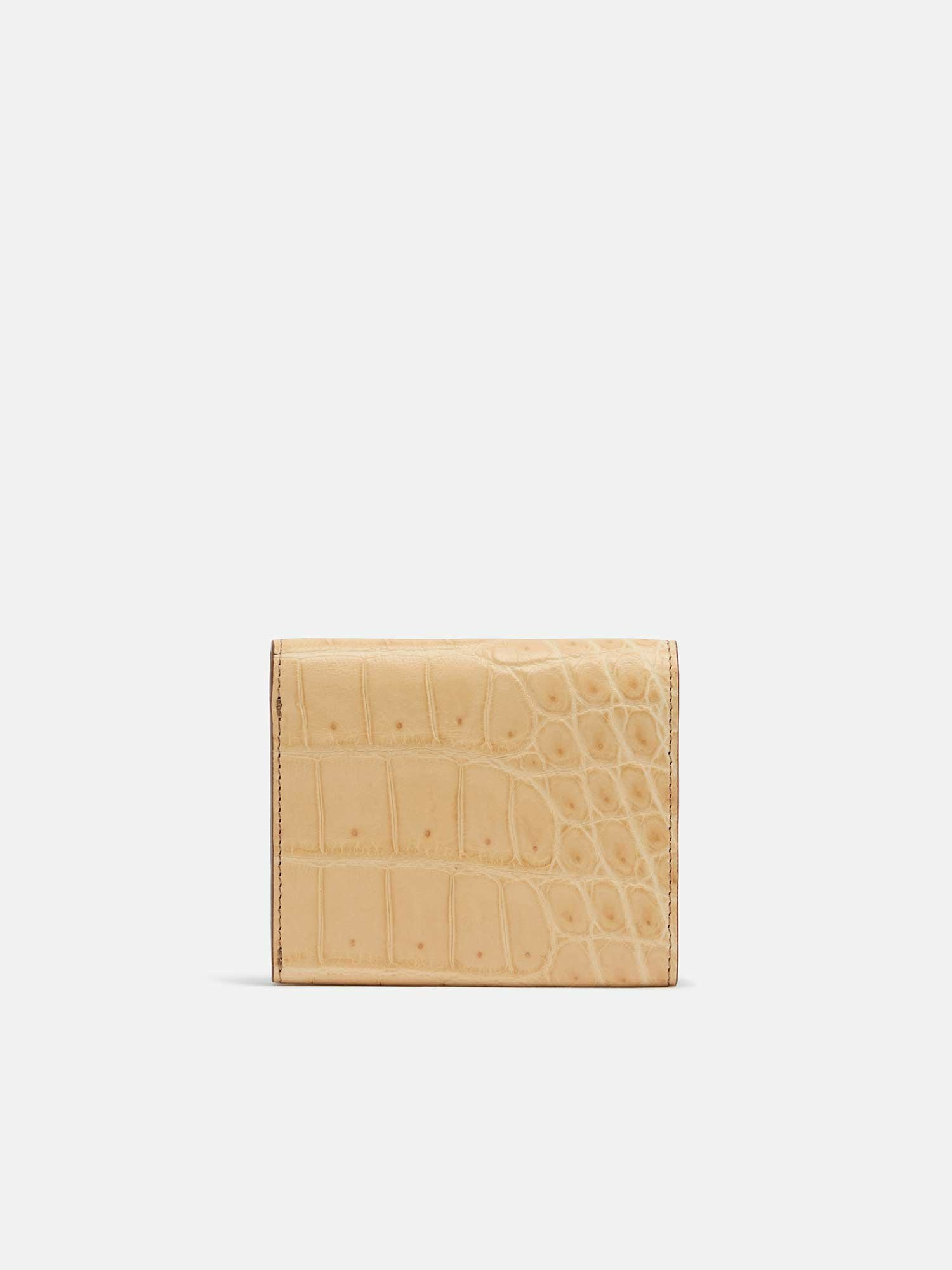 フレッジ×WAKO クロコダイル ミニ財布 アイボリー |折り財布 | WAKO