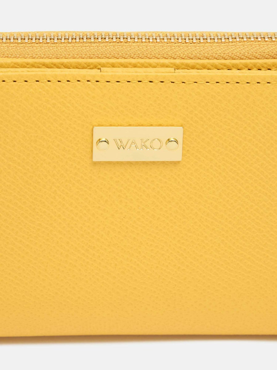 二つ折り財布 イエロー |折り財布 | WAKO公式オンラインブティック 