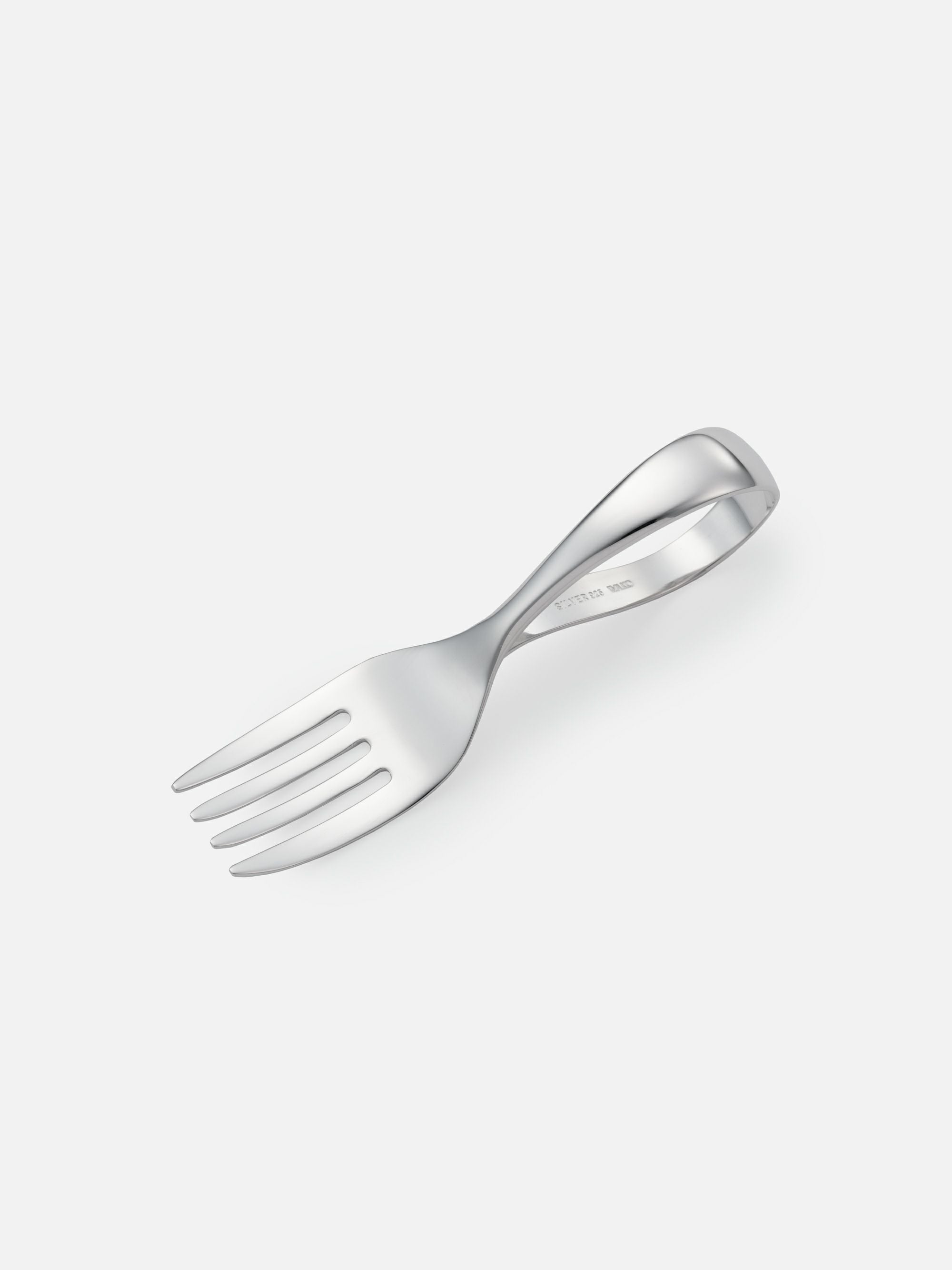 銀製 ベビースプーンフォークセット ライトブルー |ベビーグッズ