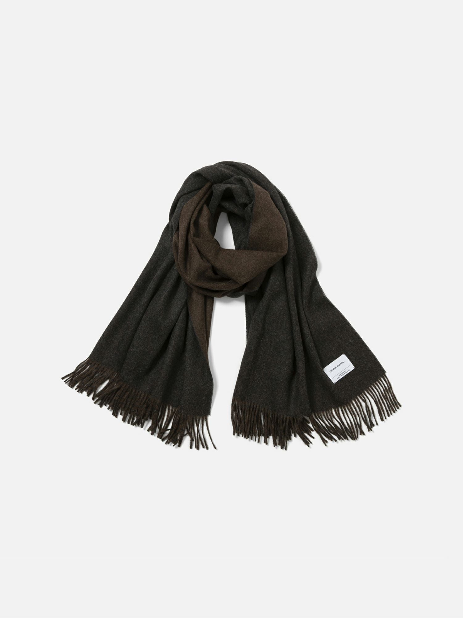 The Inoue Brothers Two-Colour Large Blushed Stole ブラック |The