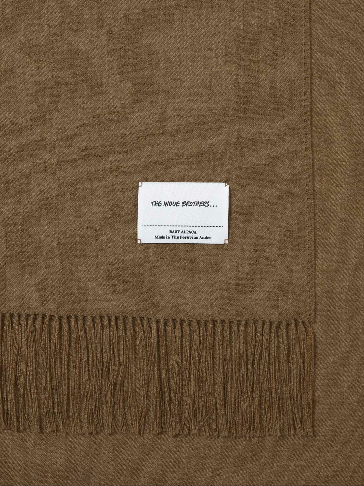 The Inoue Brothers Non Brushed Large Stole キャメル |The Inoue