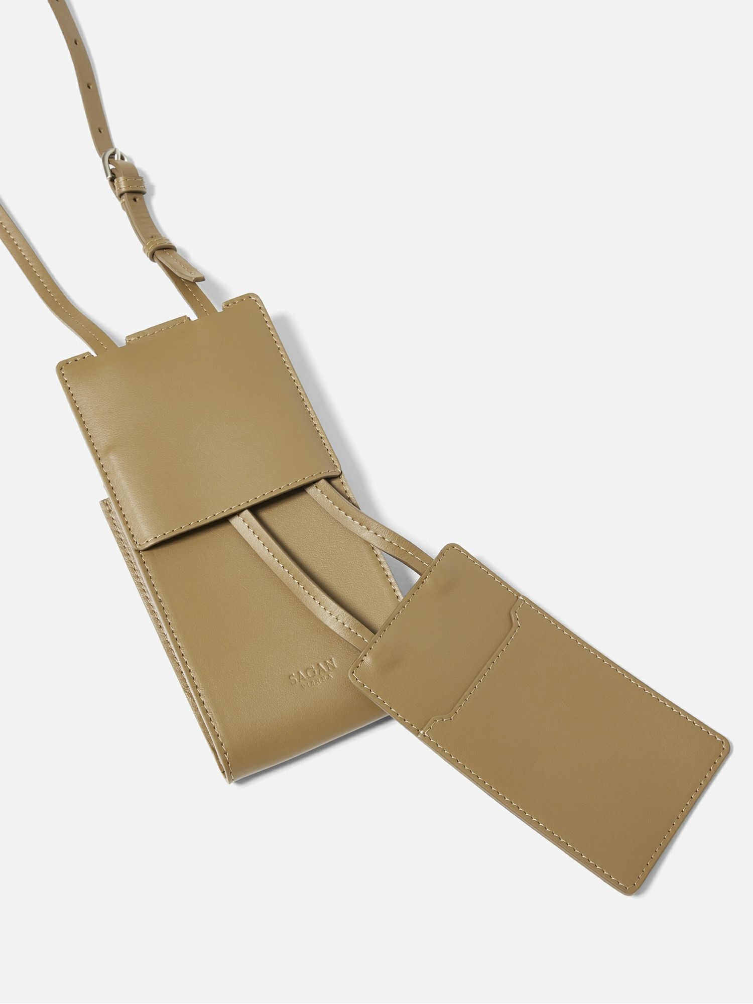 SAGAN Vienna Modular Phone/Card Case COW LEATHER ブラウン |SAGAN