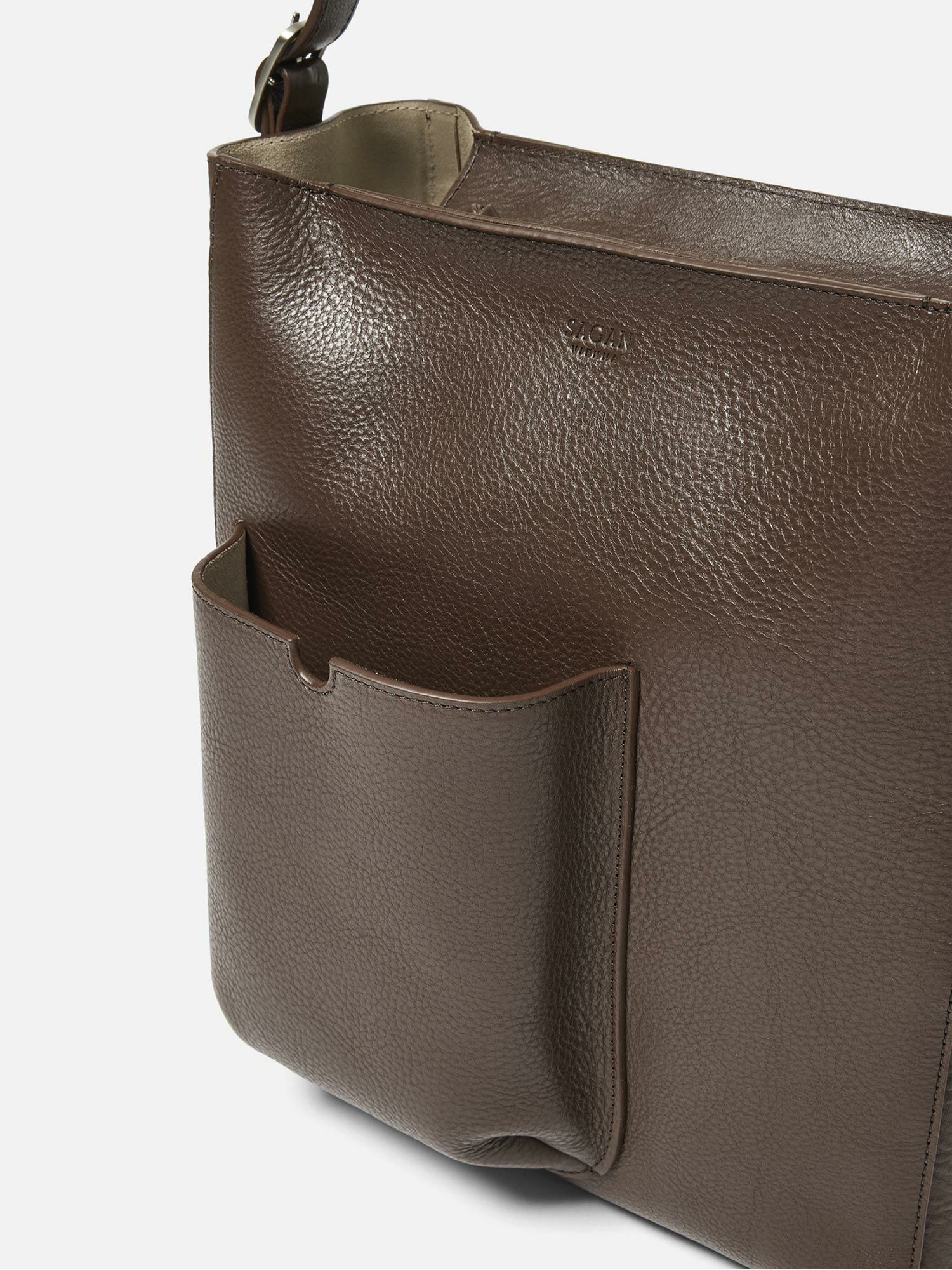 SAGAN Vienna Nasch Bag S Cow Leather ダークブラウン |SAGAN Vienna