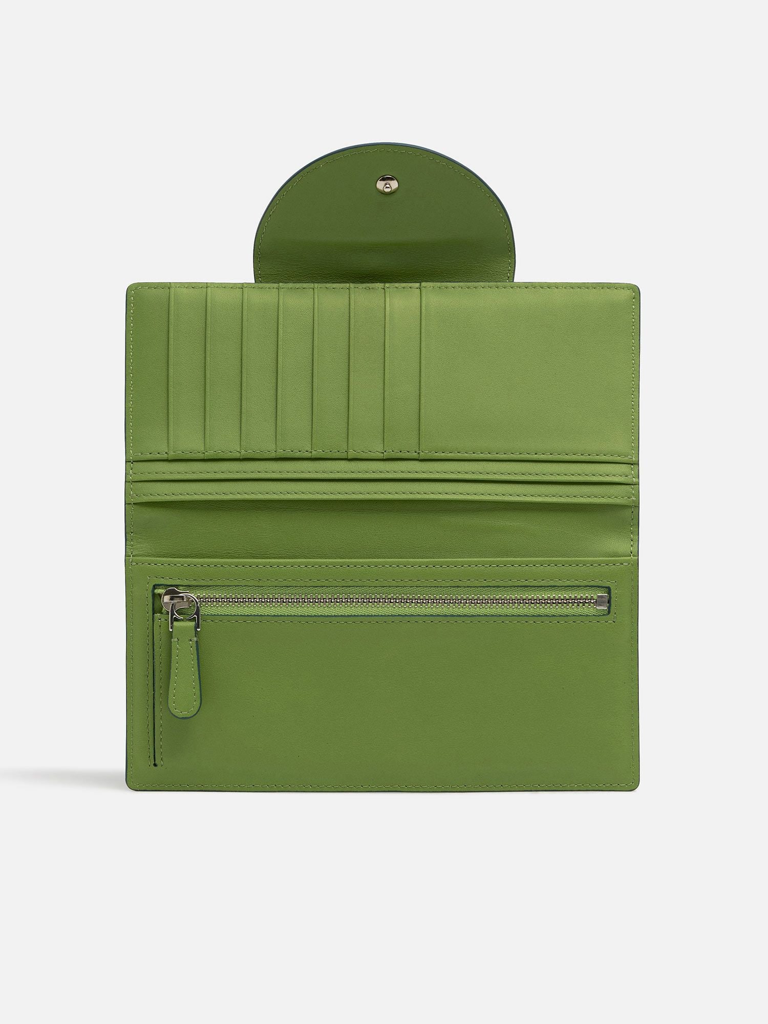 MANACO ロングフラップウォレット イエローグリーン |長財布 | WAKO