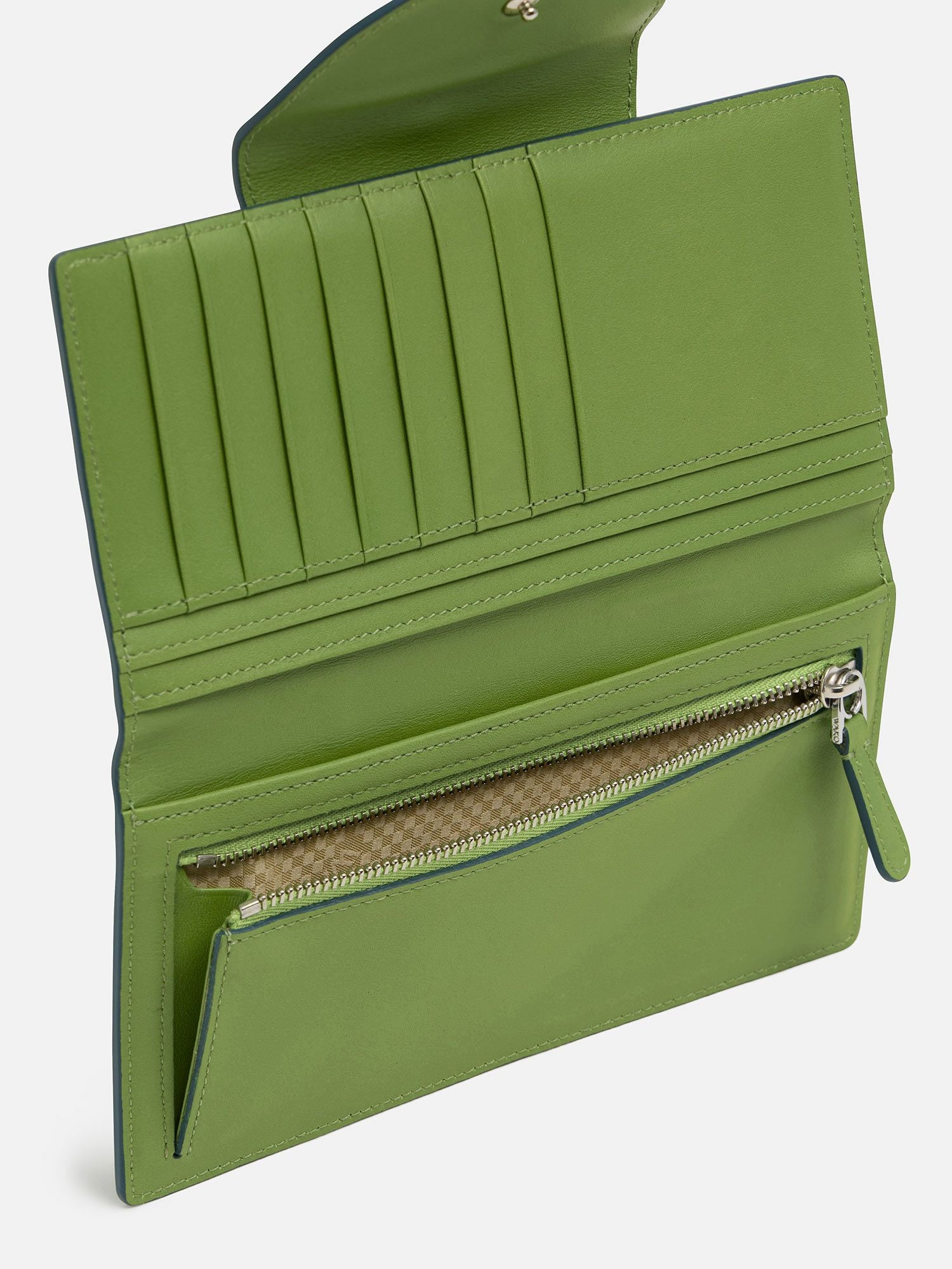 MANACO ロングフラップウォレット イエローグリーン |長財布 | WAKO