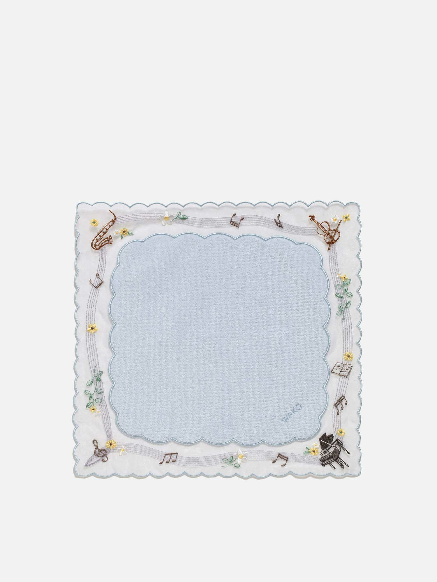 タオルハンカチ〈音楽モチーフ〉 ライトブルー |タオル | WAKO公式