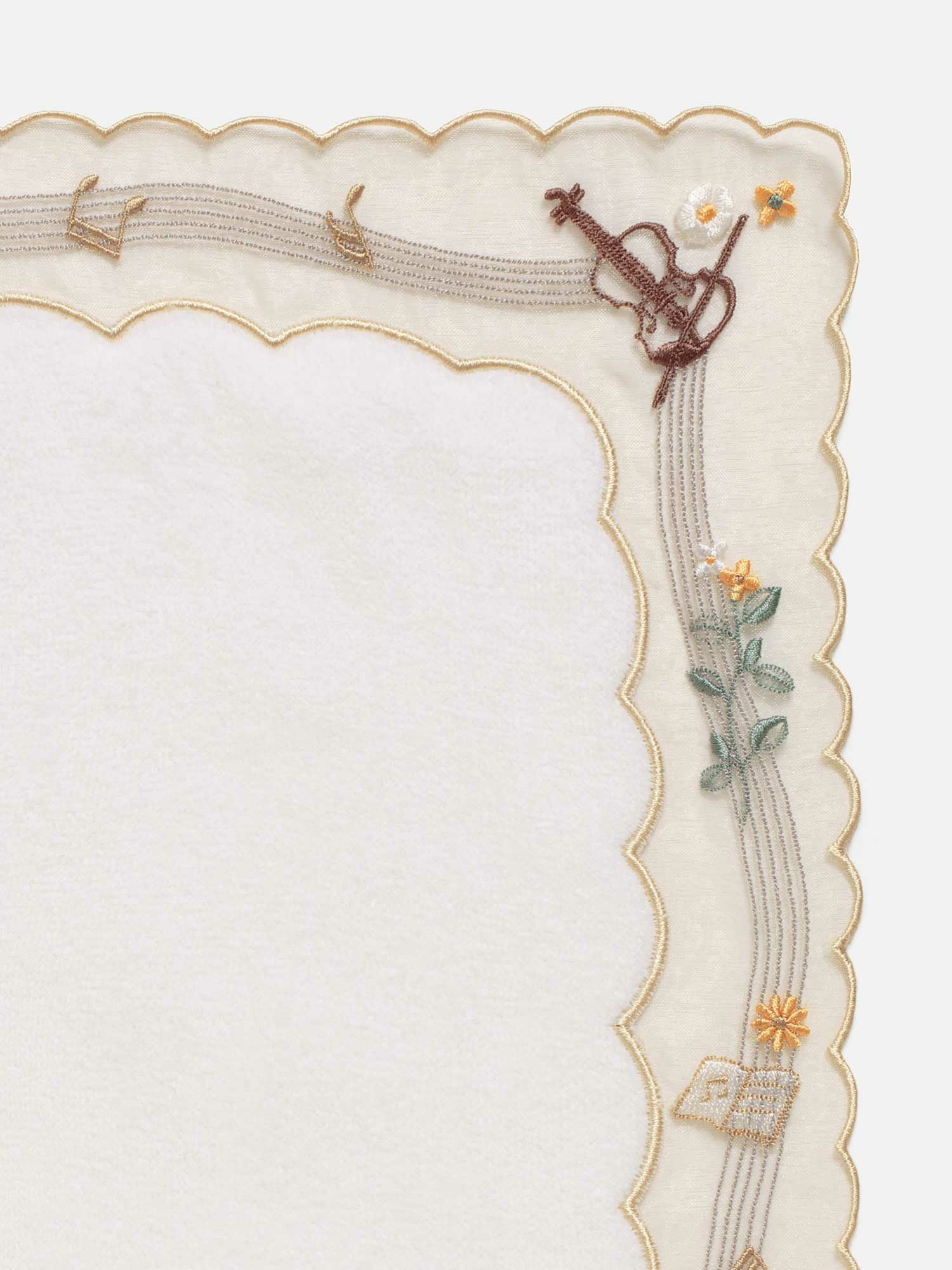 タオルハンカチ〈音楽モチーフ〉 ホワイト |タオル | WAKO公式