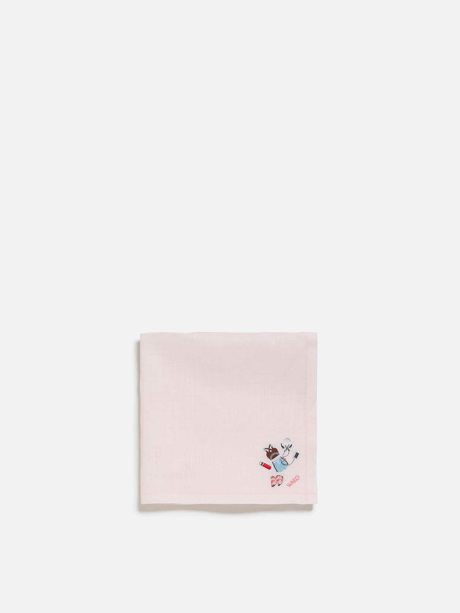 刺繍ハンカチ ピンク |刺繍・レース | WAKO公式オンラインブティック