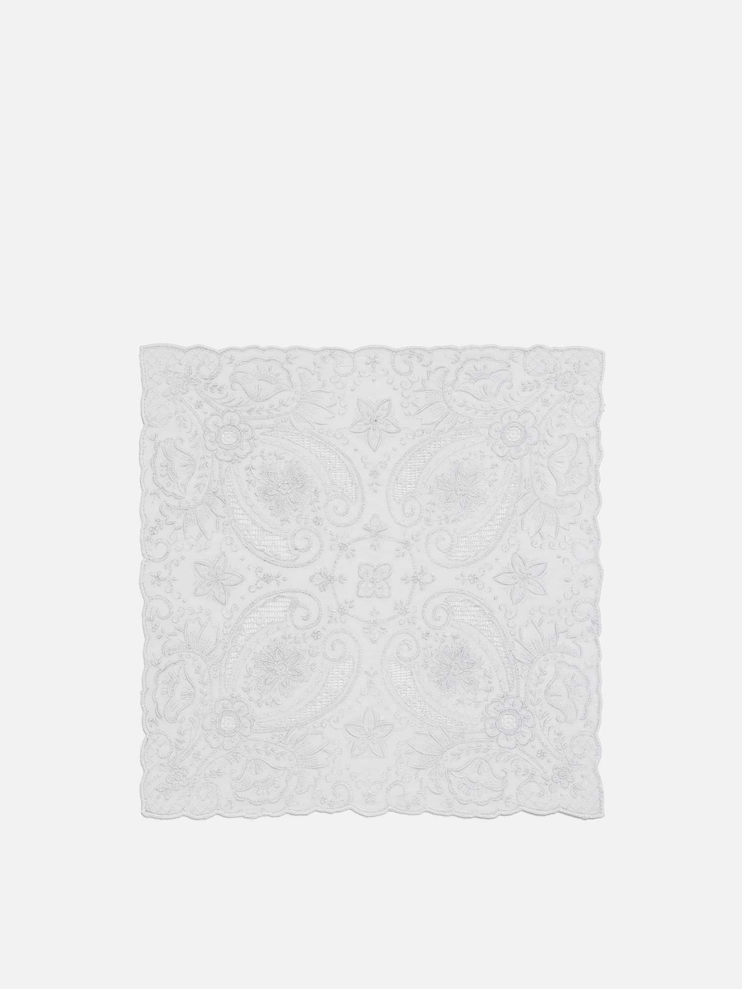 スワトウ刺繍 ハンカチ ホワイト |刺繍・レース | WAKO公式オンライン