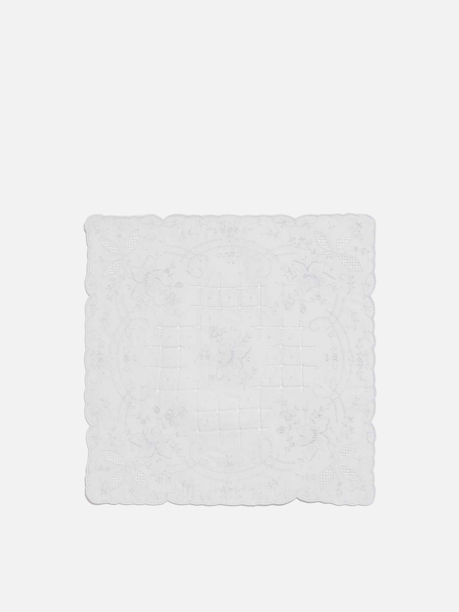 スワトウ刺繍 ハンカチ ホワイト |刺繍・レース | WAKO公式オンライン