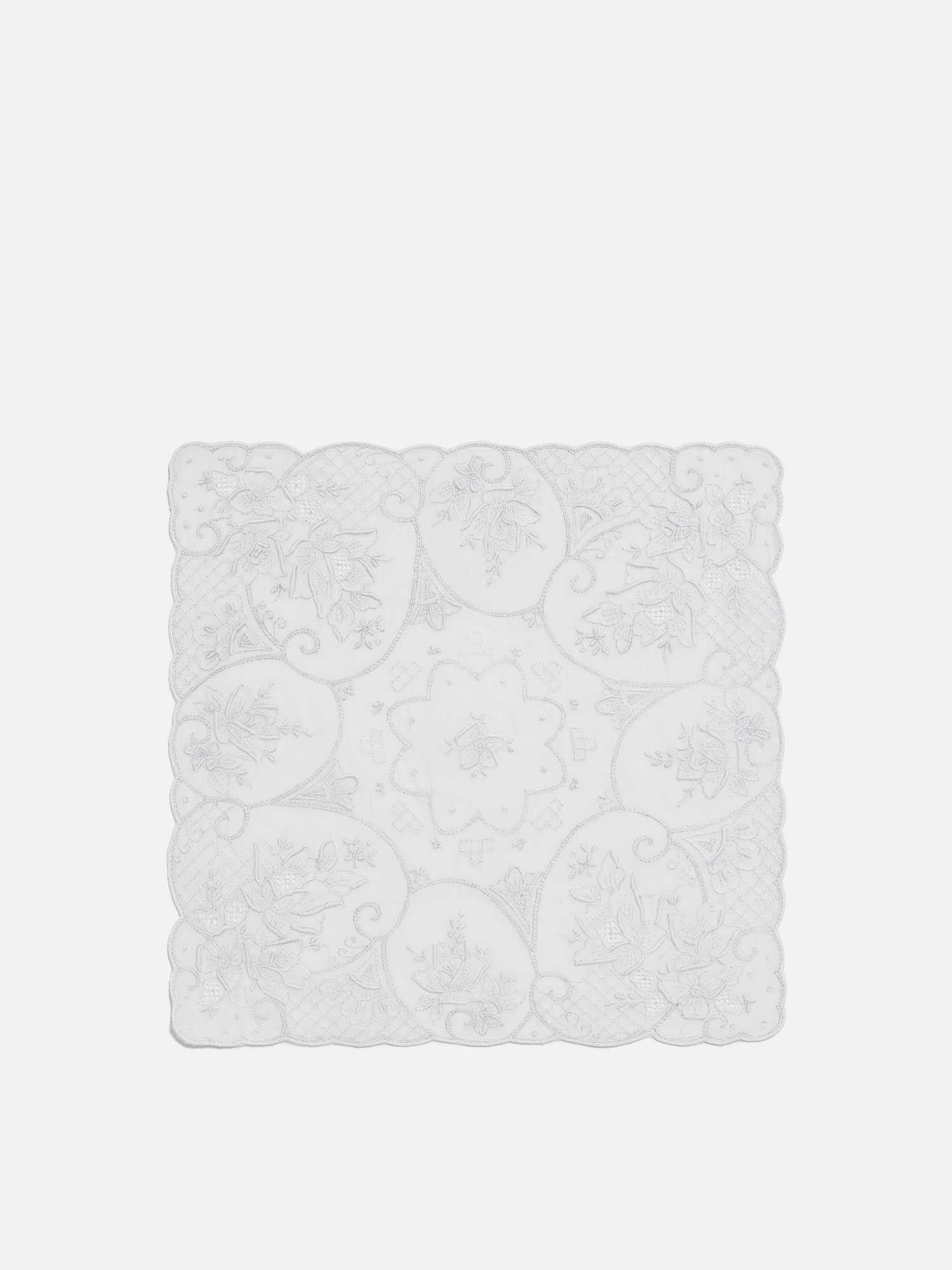 スワトウ刺繍 ハンカチ ホワイト |刺繍・レース | WAKO公式オンライン