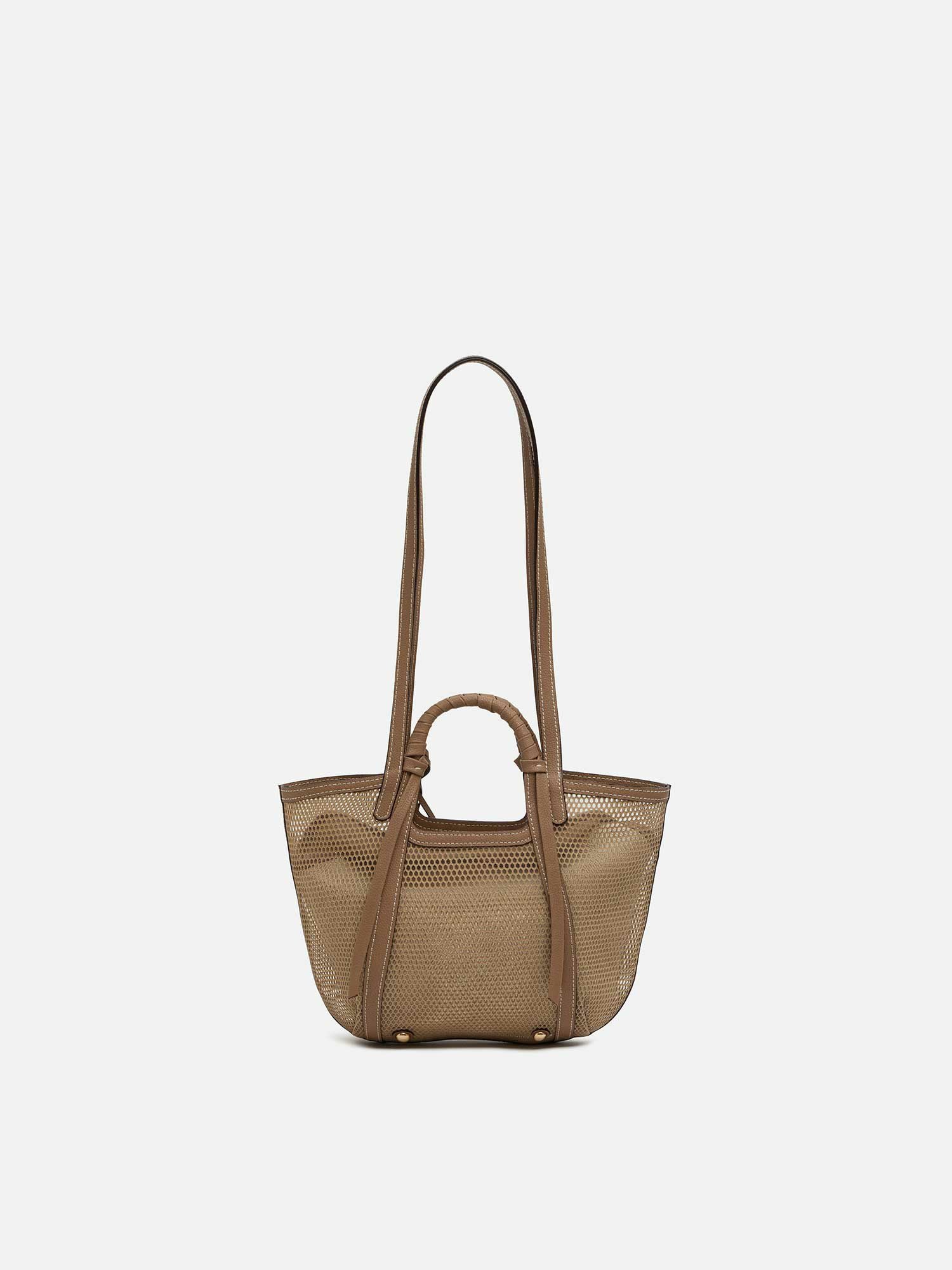 mica della valle メッシュバッグ small ベージュ |トートバッグ