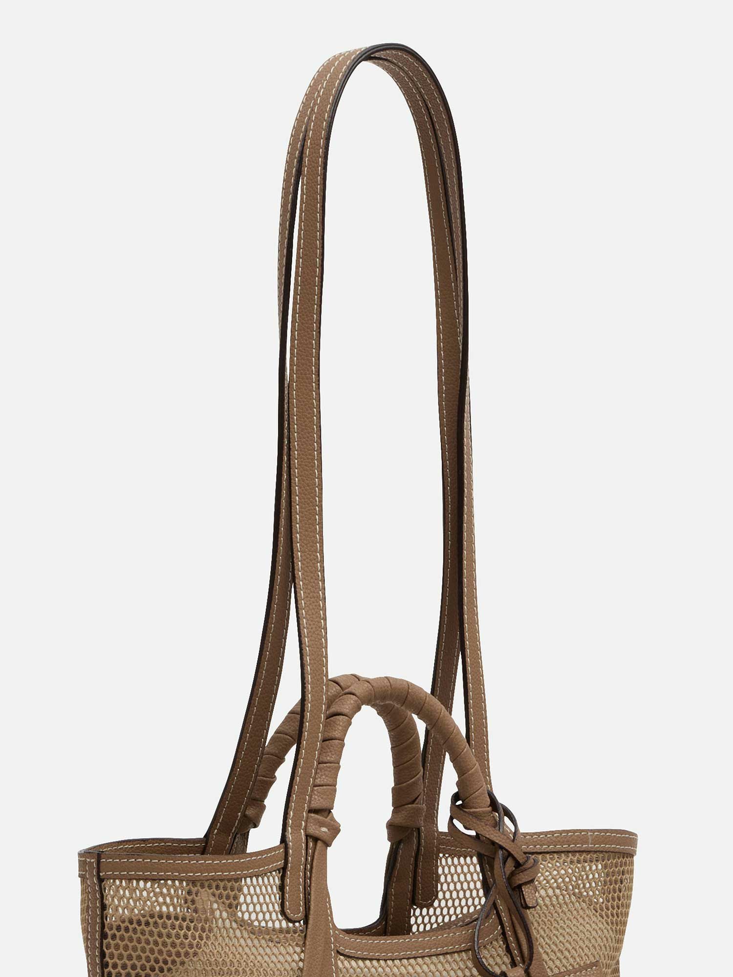 mica della valle メッシュバッグ small ベージュ |トートバッグ