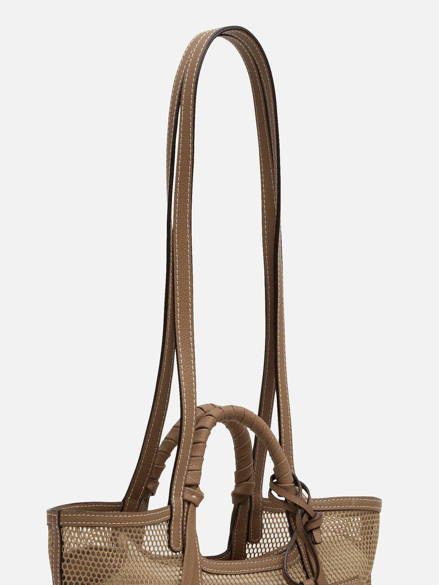 mica della valle メッシュバッグ small ベージュ |トートバッグ 