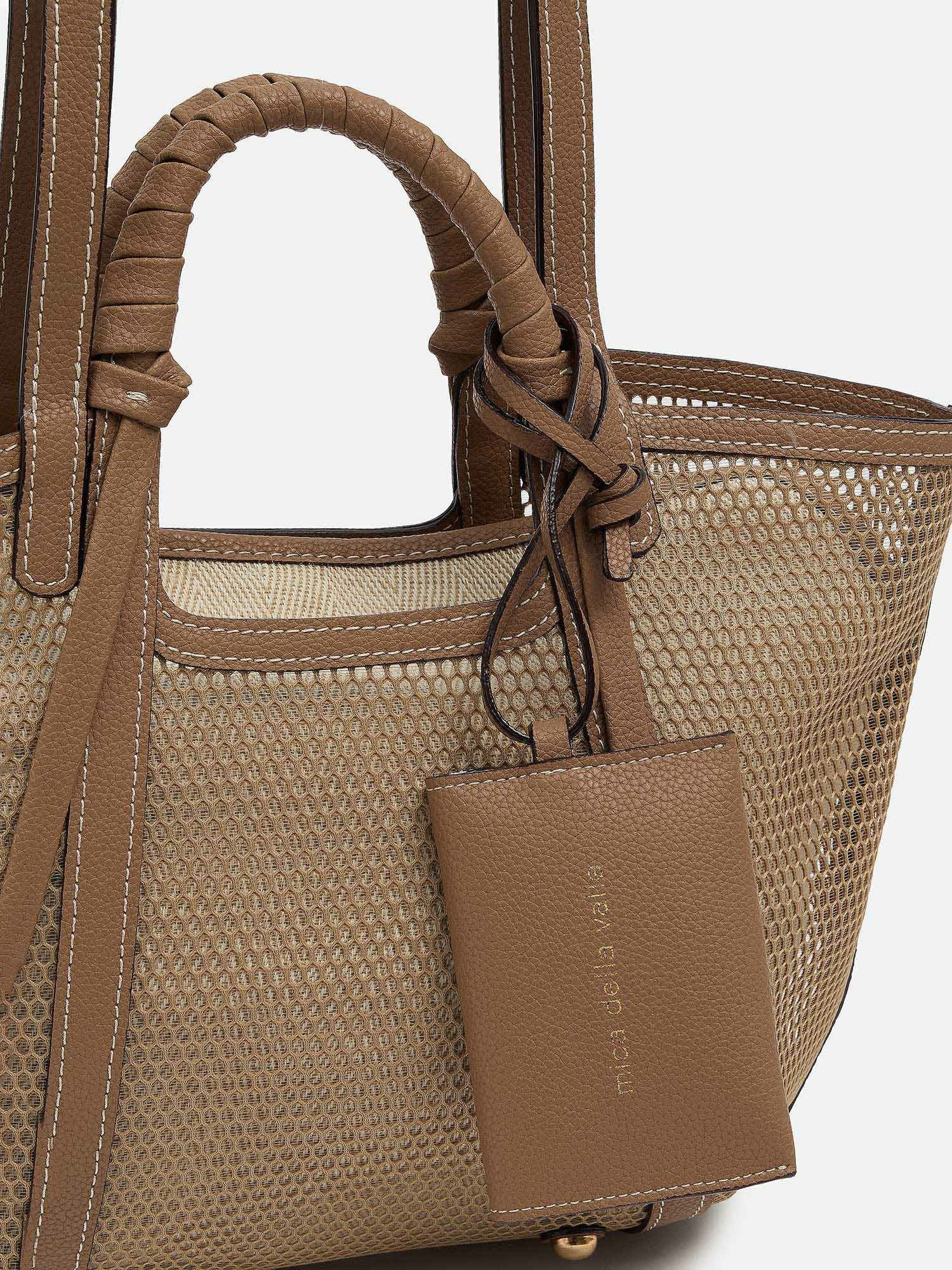 mica della valle メッシュバッグ small ベージュ |トートバッグ