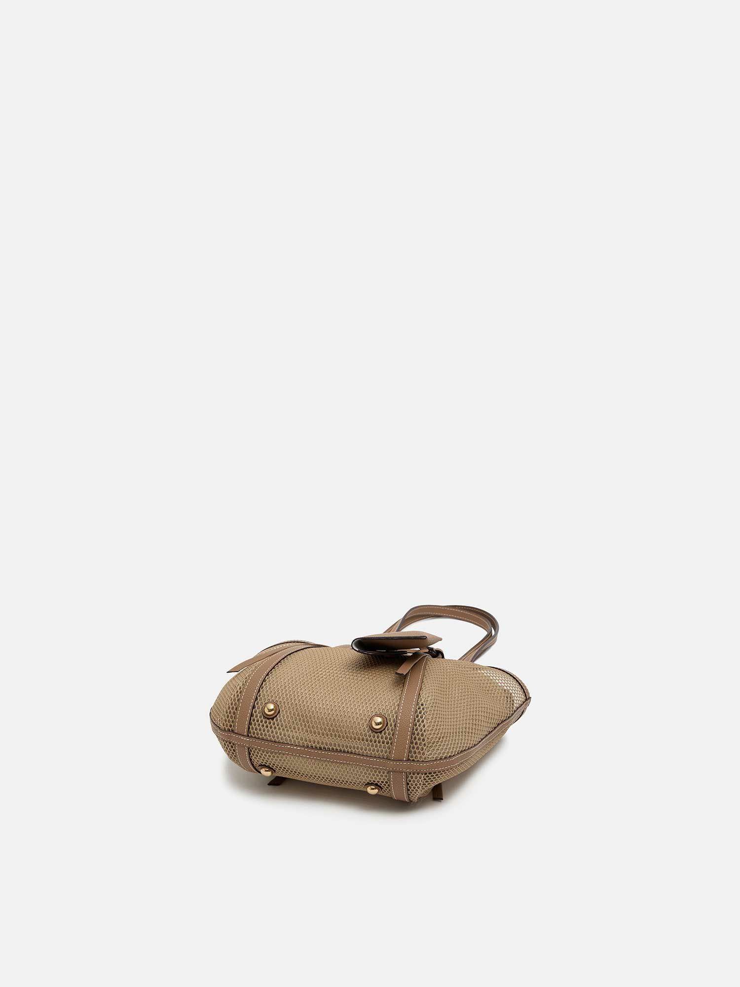 mica della valle メッシュバッグ small ベージュ |トートバッグ