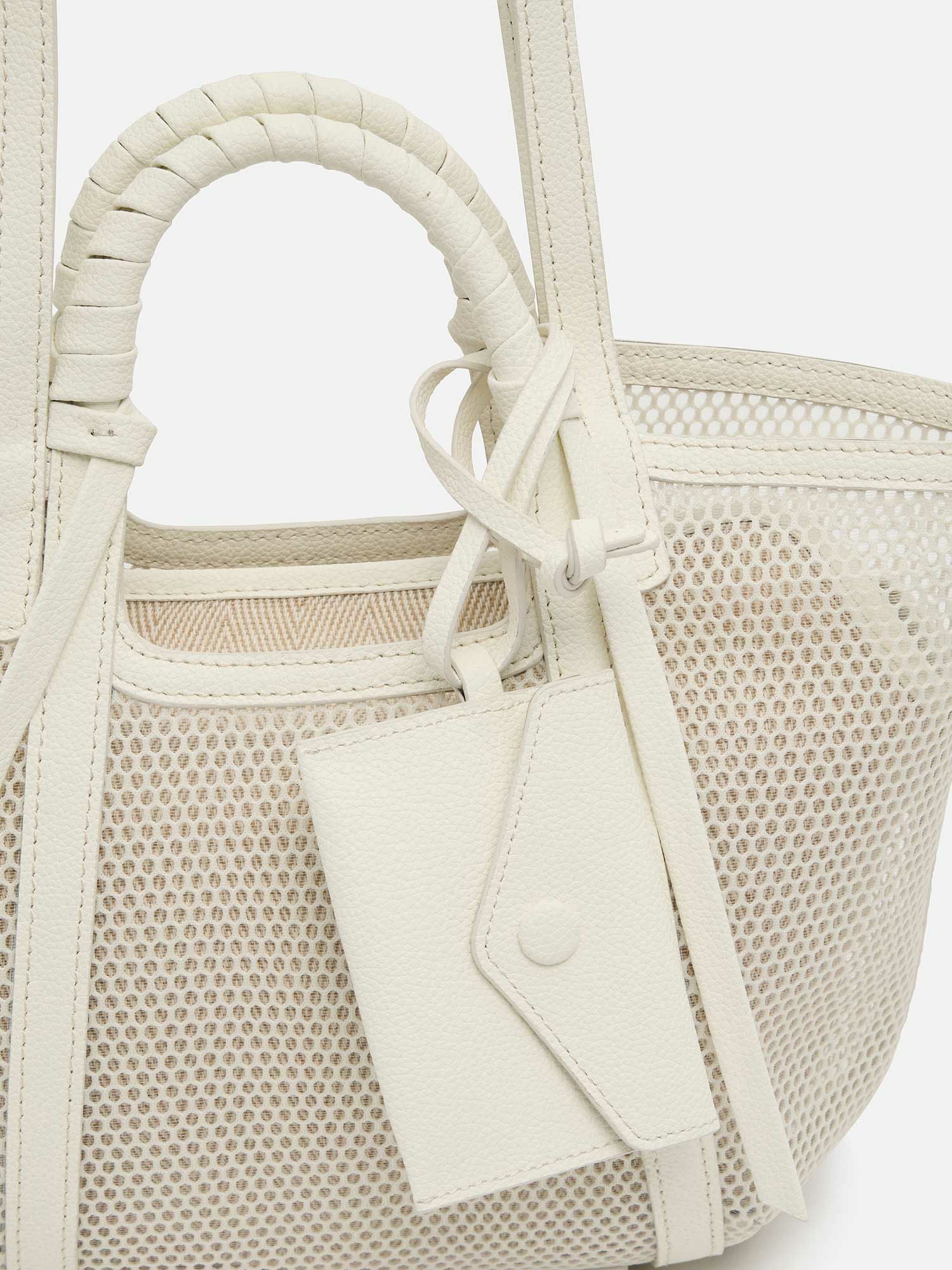 mica della valle メッシュバッグ small ホワイト |トートバッグ