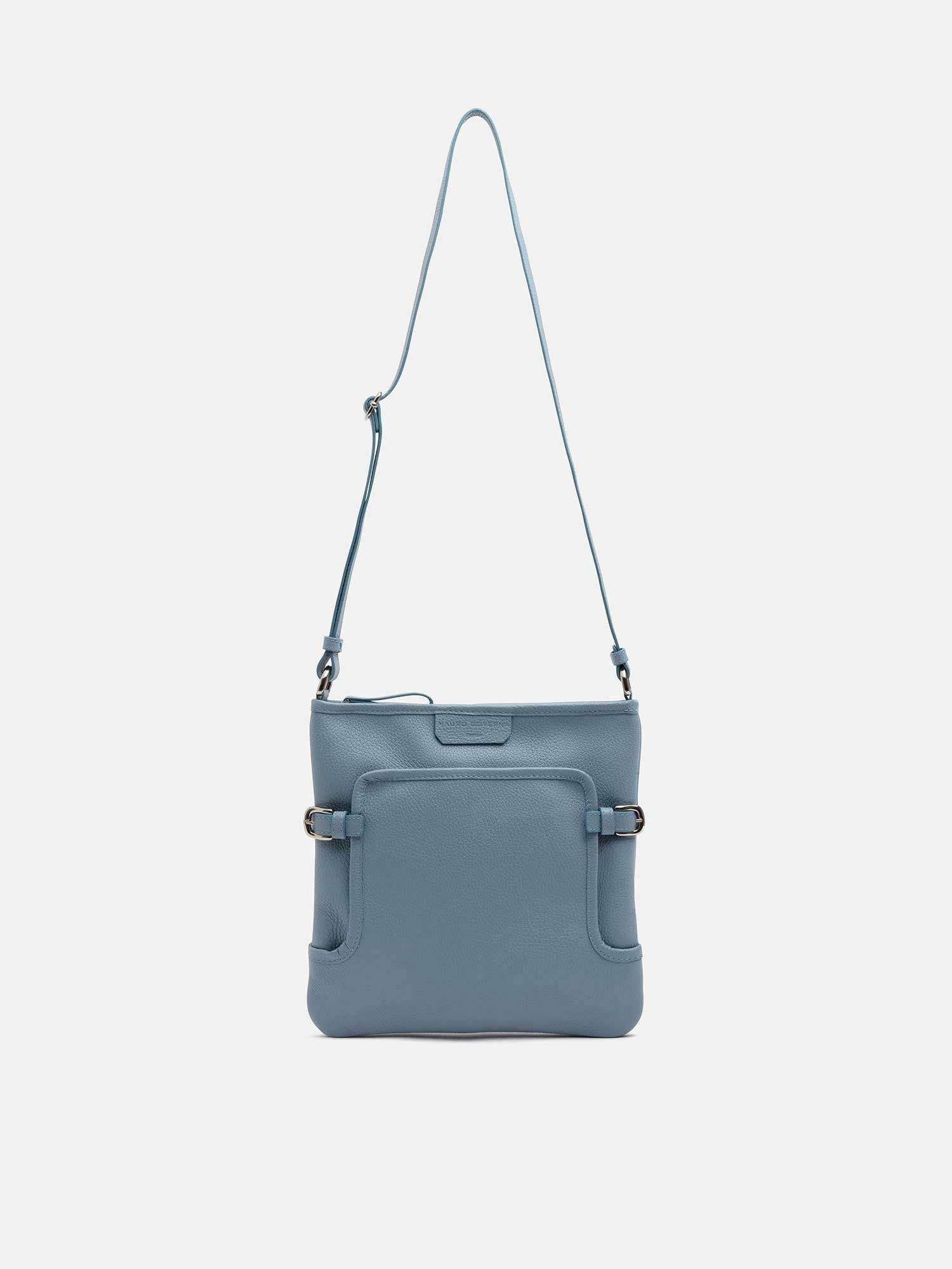MAURO GOVERNA(マウロゴヴェルナ) ショルダーバッグ美品  - ライトブルー レザー MAURO GOVERNA ショルダーバッグ スカイブルー |ショルダーバッグ