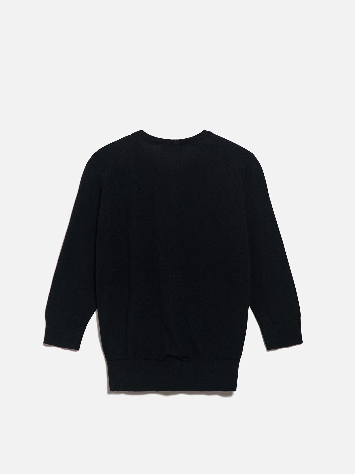 ジョンスメドレー クルーネック7分袖コットンニットカーディガン