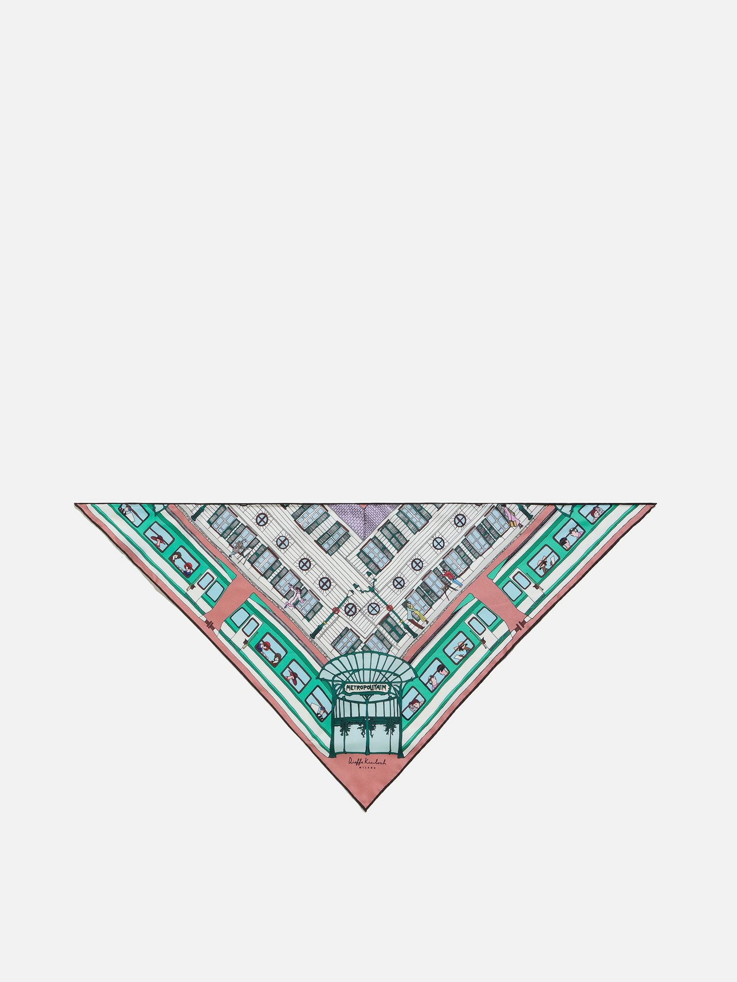 ディエッフェ・キンロック スカーフ「Metropolitain」 ボルドー