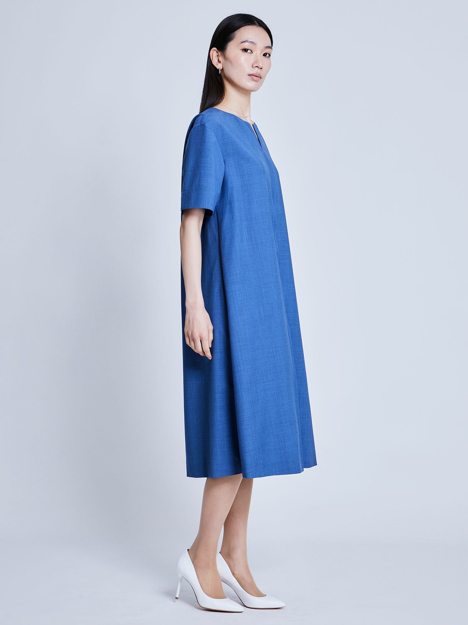 NEW CLOSET ワンピース タック入り ブルー |ワンピース | WAKO公式