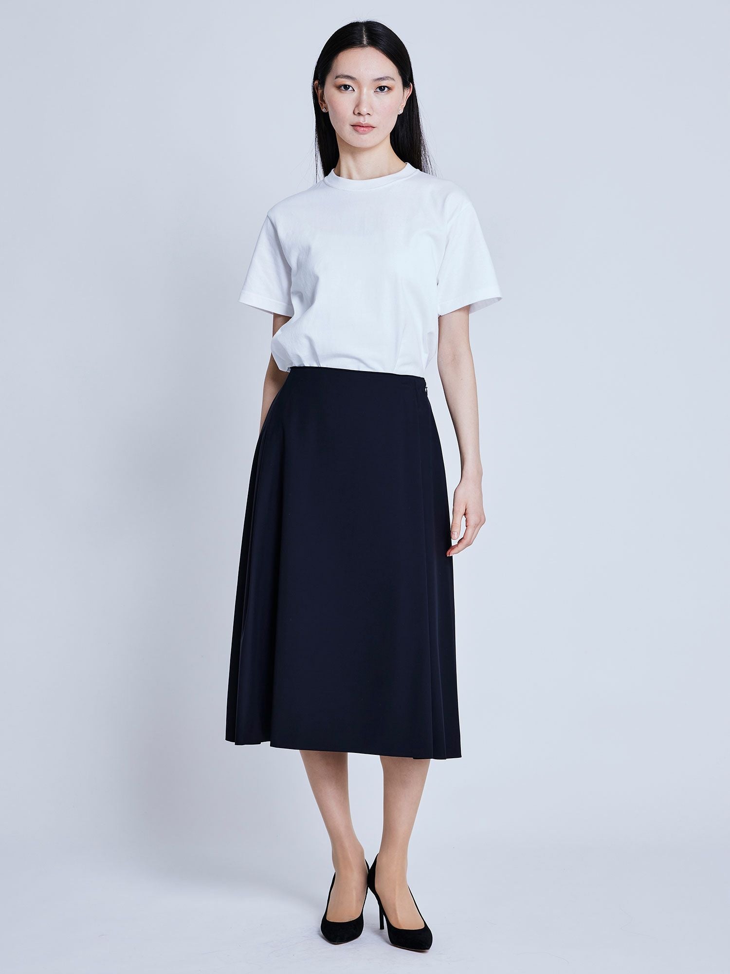 美品 support surface WAKO 銀座和光別注 フレアスカート NEW CLOSET スカート ネイビー |ボトムス | WAKO公式オンライン