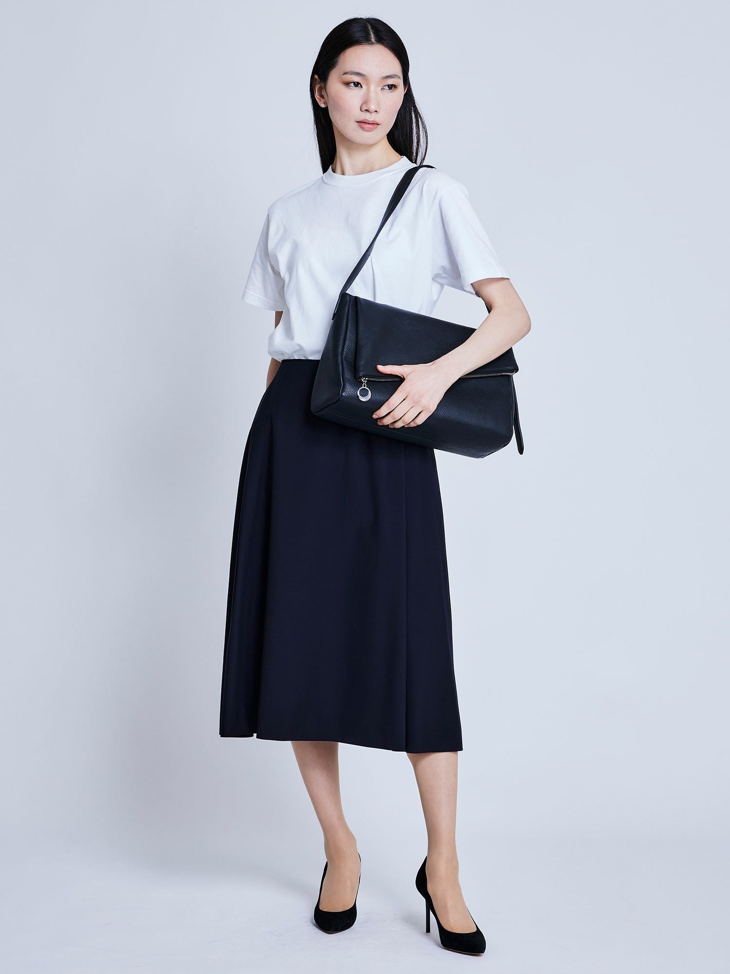 NEW CLOSET スカート タック入り ネイビー |ボトムス | WAKO公式