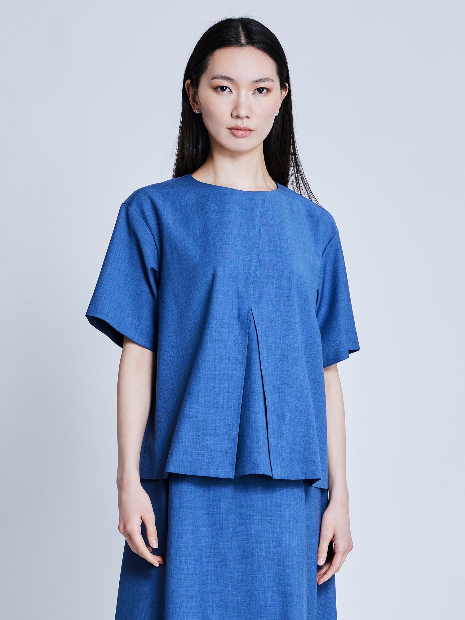 NEW CLOSET スカート タック入り ブルー |ボトムス | WAKO公式