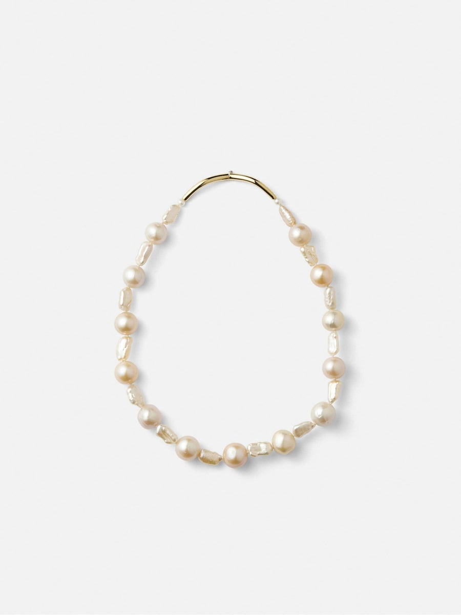 Charlotte CHESNAIS　COLLIER DIAMANTS ET PERLES ピンク