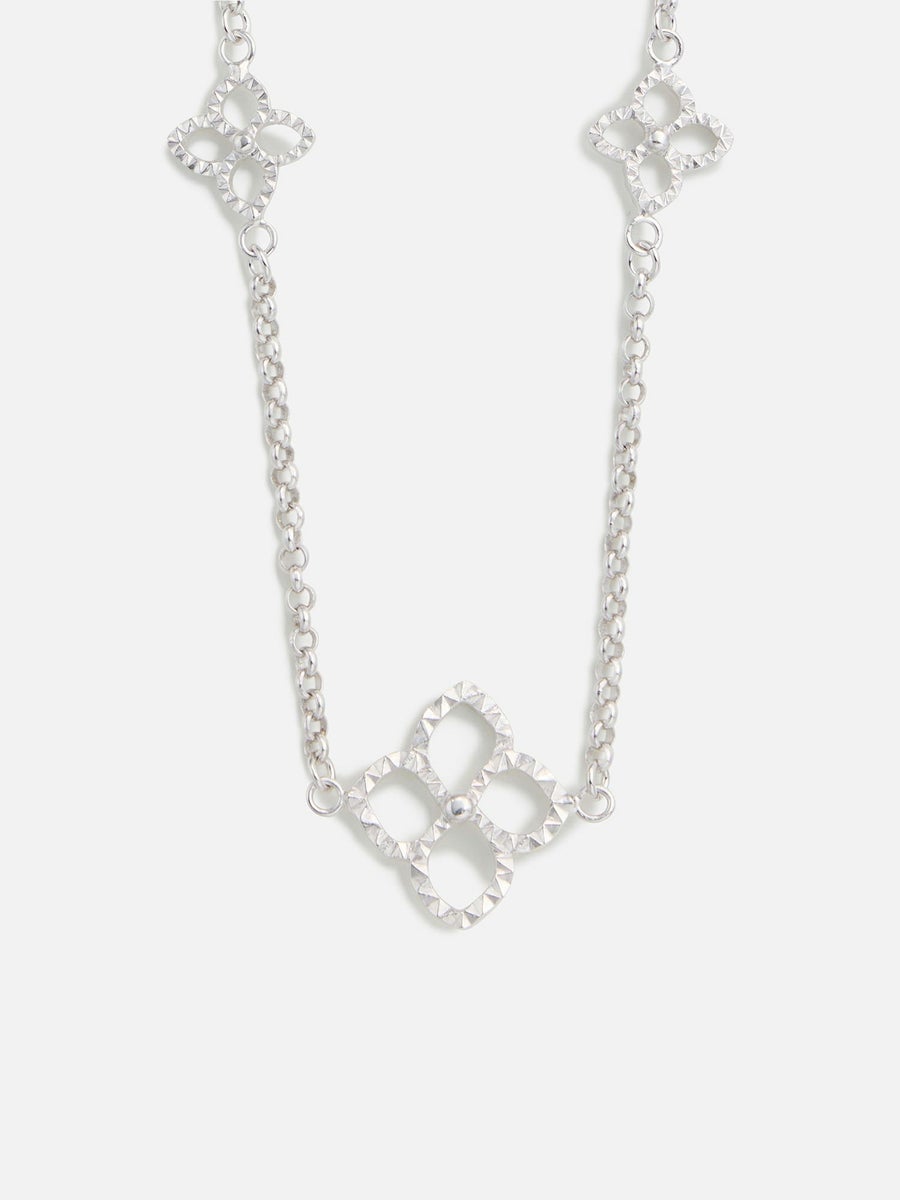 プティ コリエ ロングネックレス「オルタンシア」 シルバー