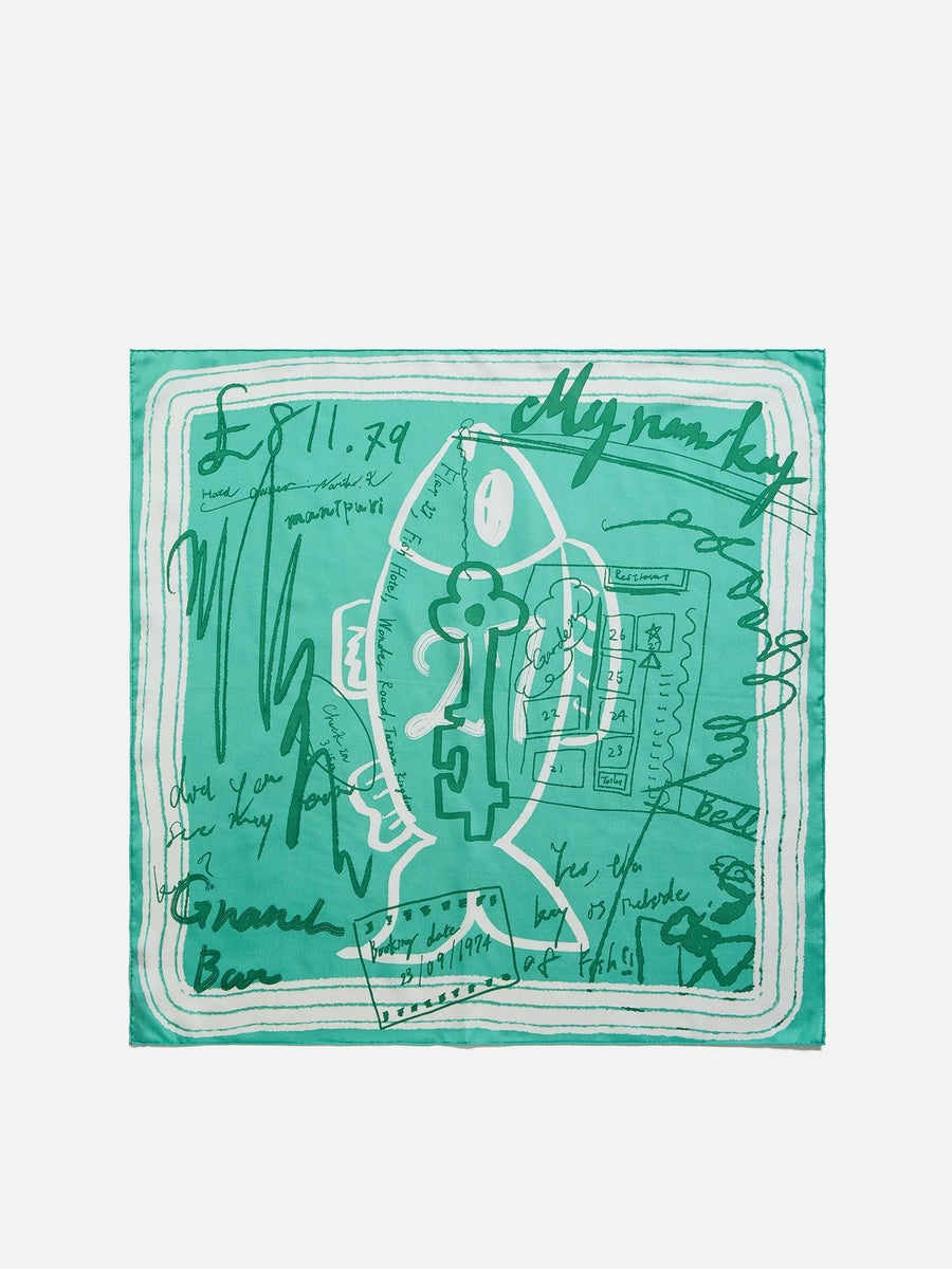 マニプリ スカーフ グリーン