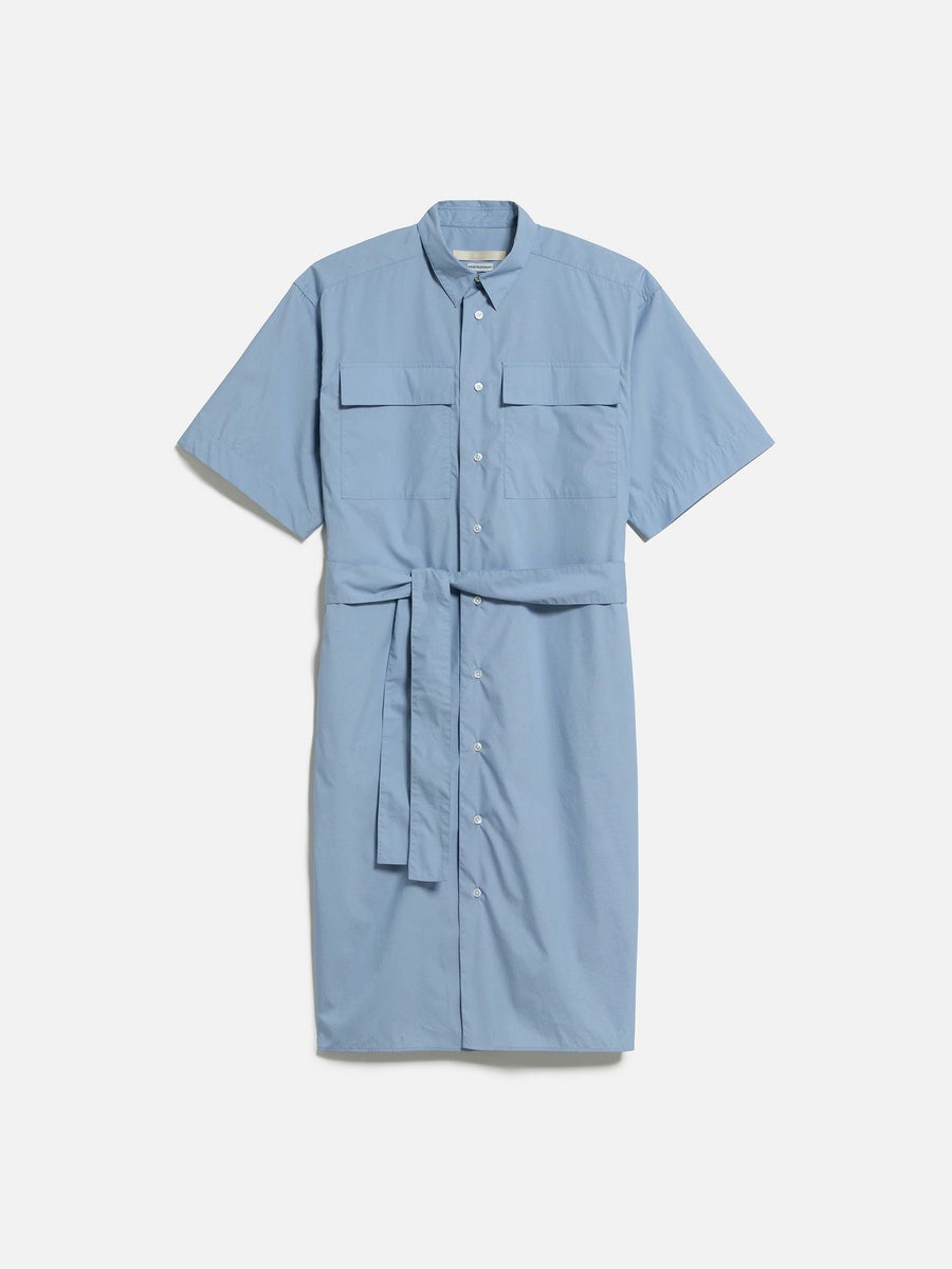 NEW CLOSET ポステレガント シャツワンピース ライトブルー 