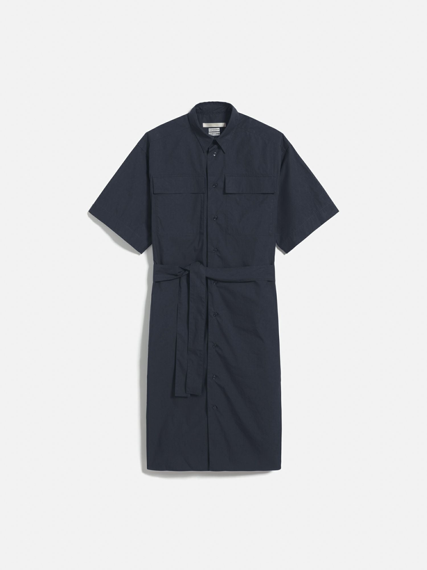 NEW CLOSET ポステレガント シャツワンピース ネイビー |ワンピース