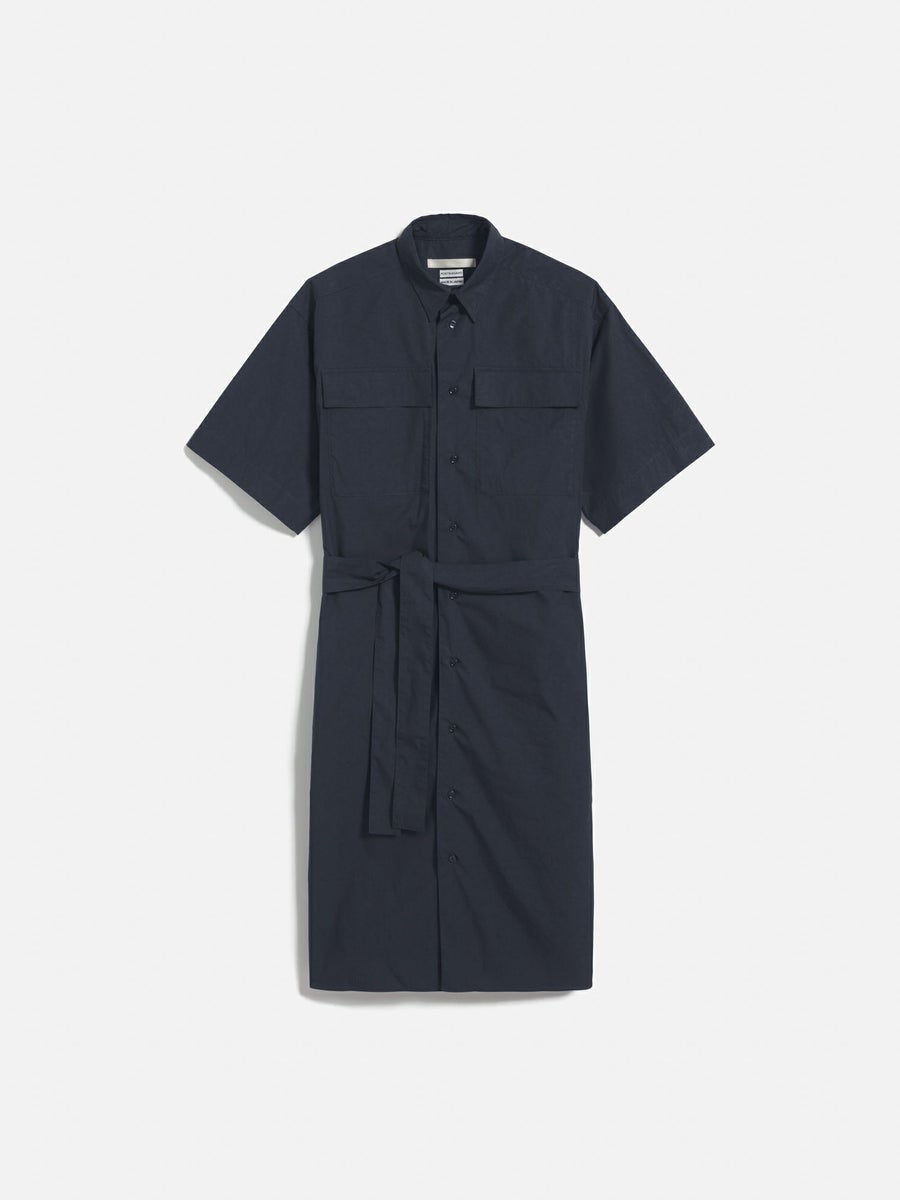 NEW CLOSET ポステレガント シャツワンピース ネイビー |ワンピース 