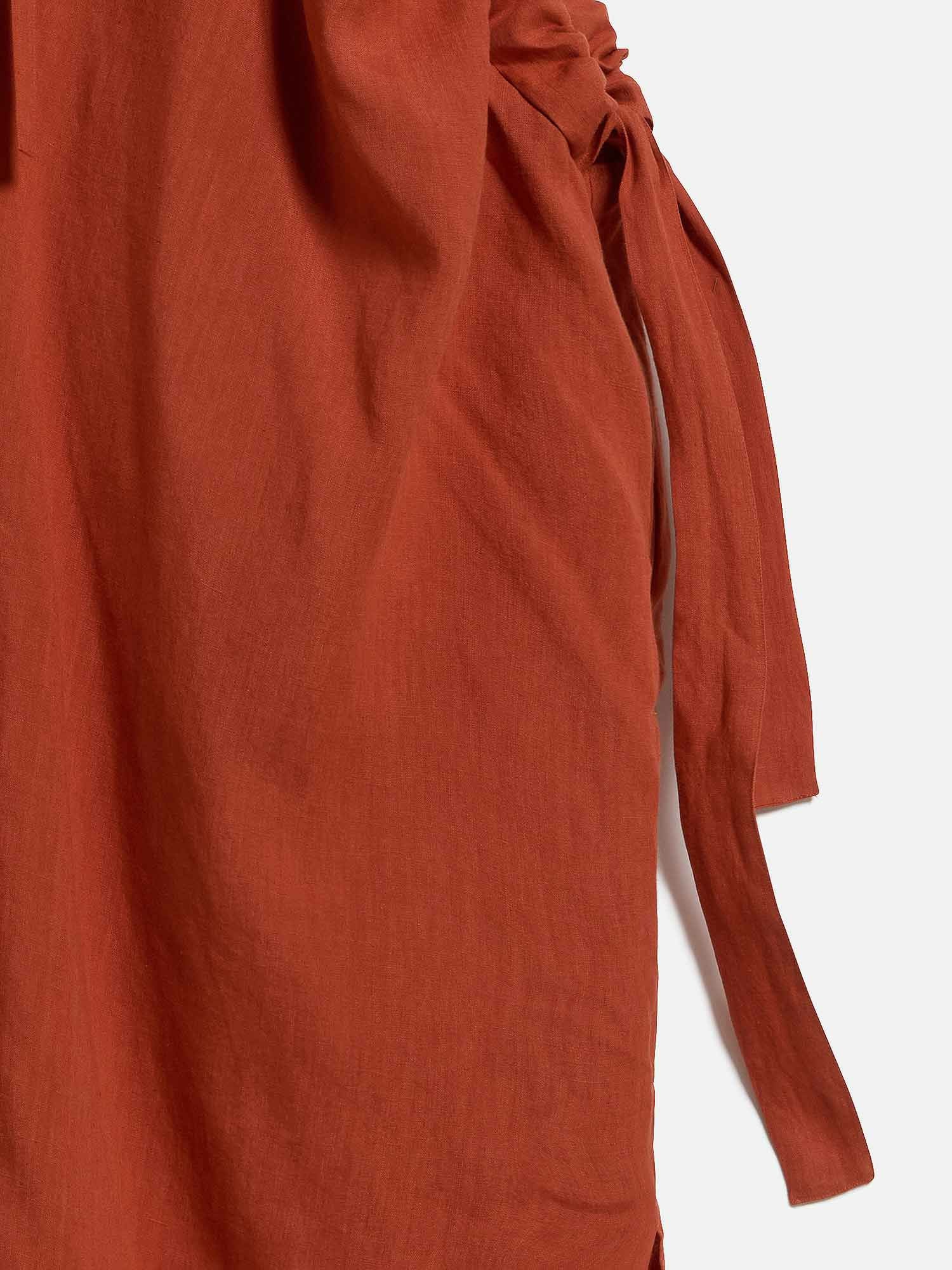 NEW CLOSET ポステレガント シャツワンピース レッド |ワンピース