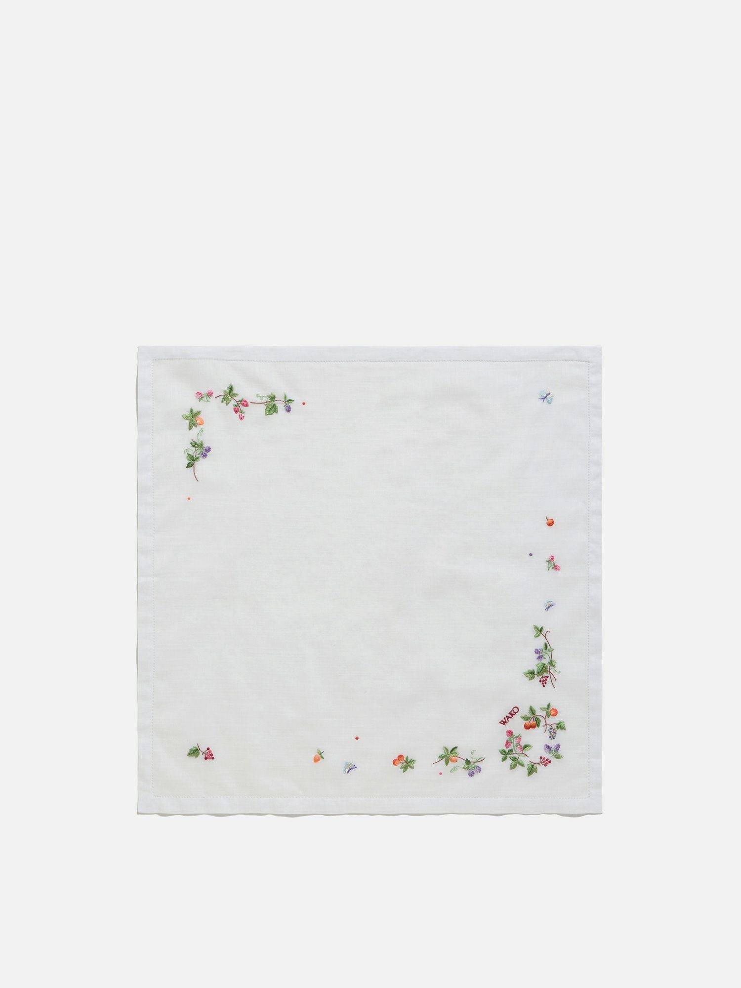 手刺繍ハンカチ ホワイト |刺繍・レース | WAKO公式オンライン