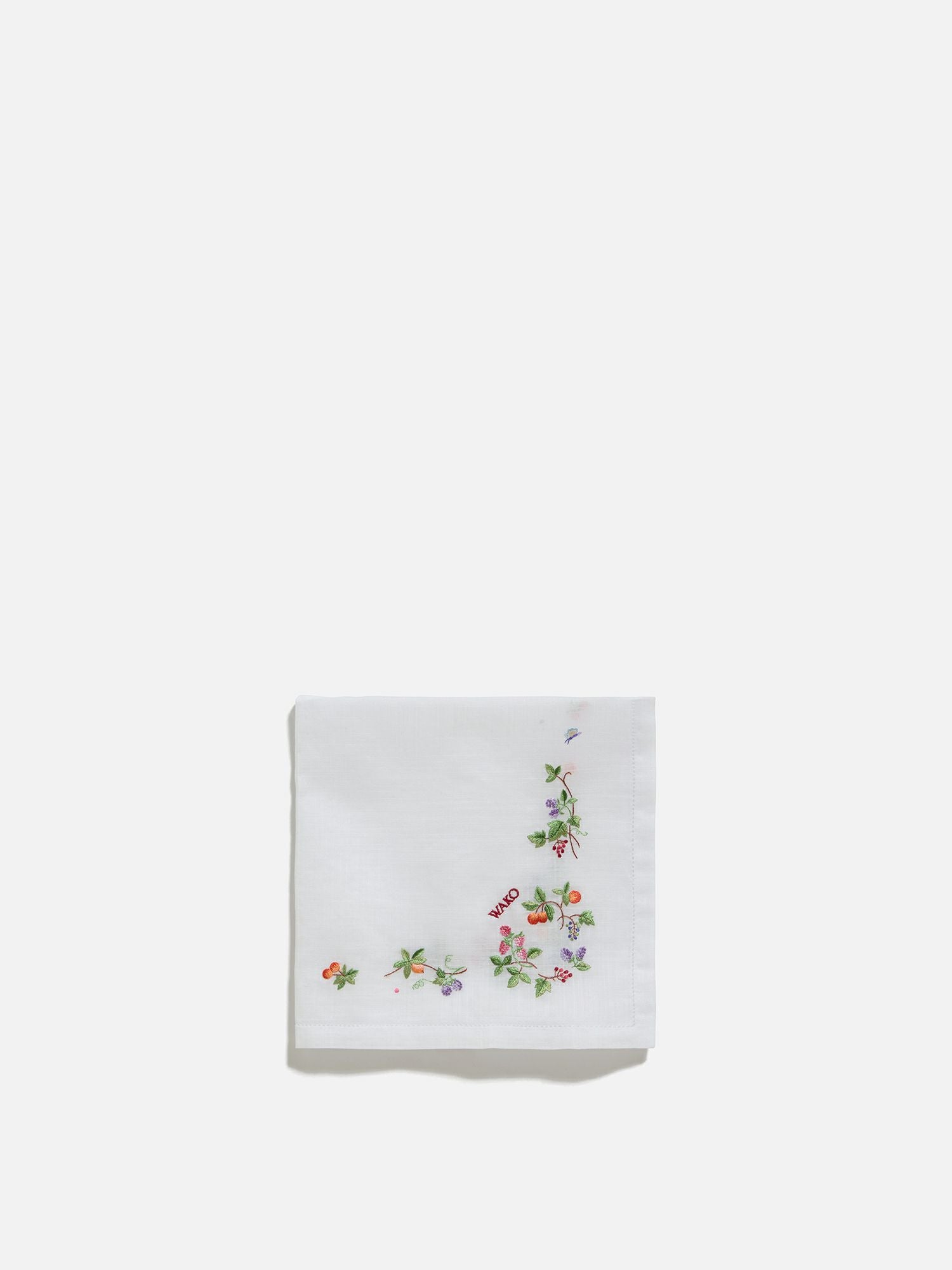 手刺繍ハンカチ ホワイト |刺繍・レース | WAKO公式オンライン