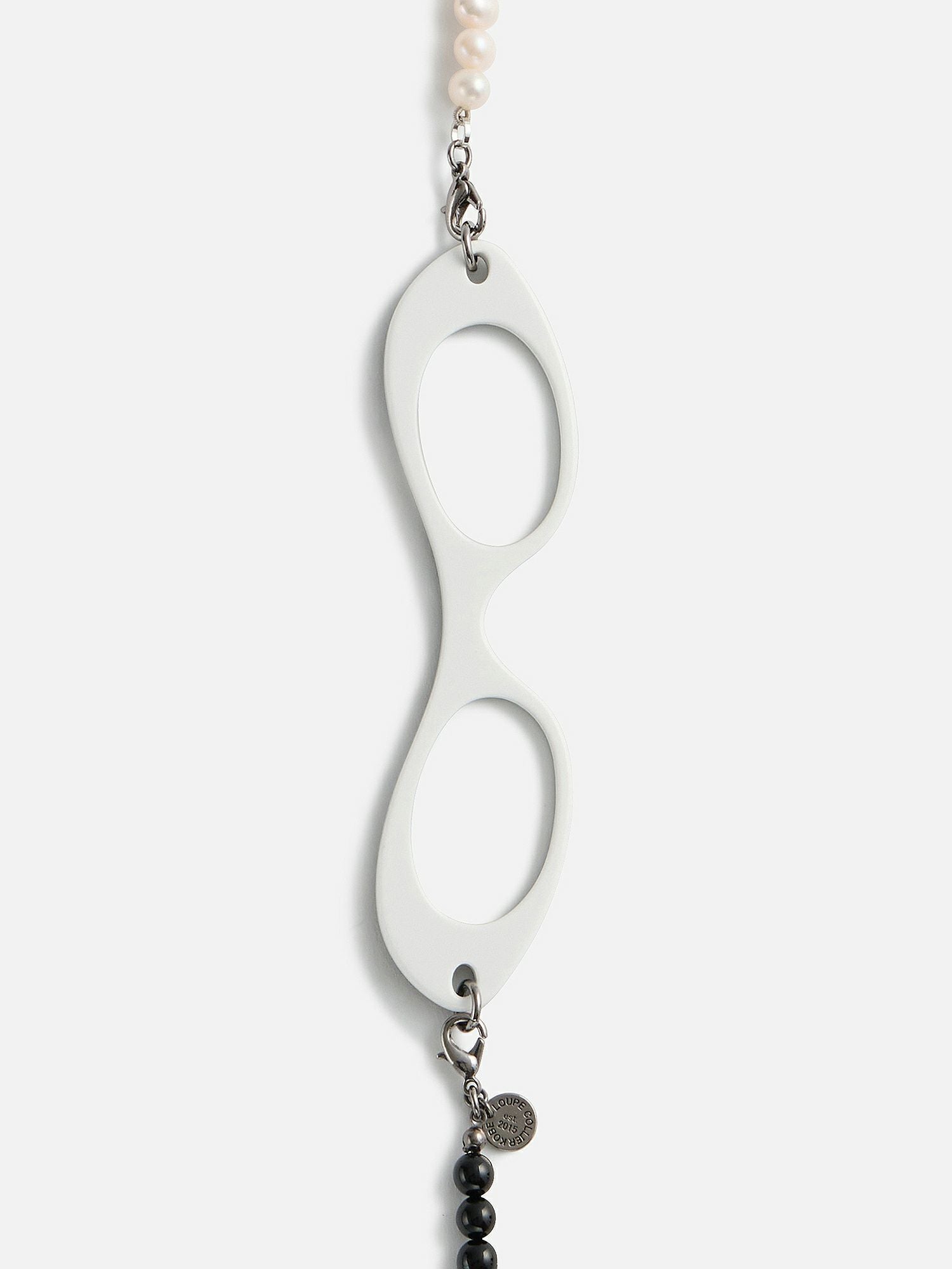 ルーペコリエ ルーペ付きネックレス ブラック コンビネーション