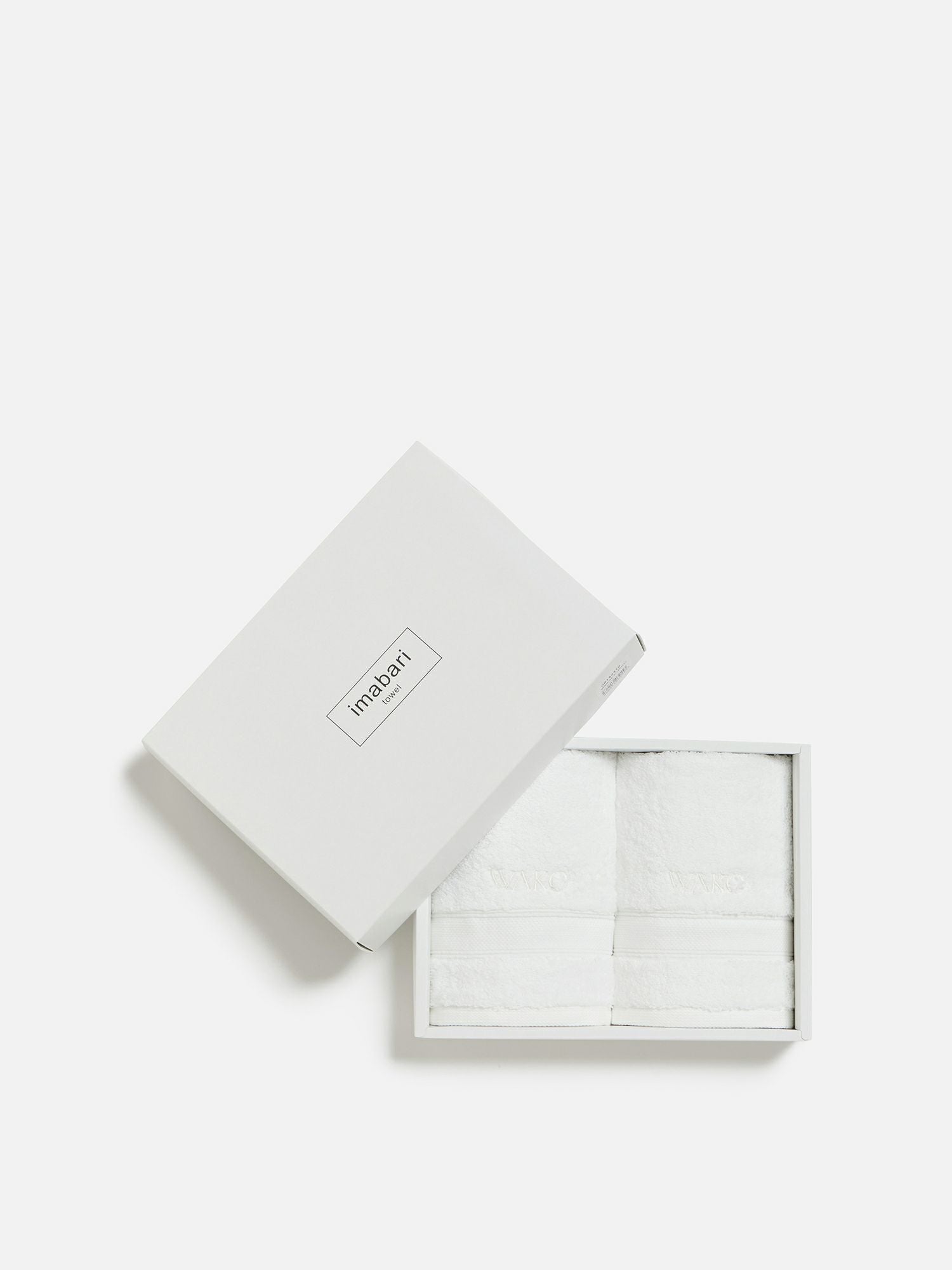 Gift Set】オーガニックコットン ハンドタオル 同色2枚セット ホワイト