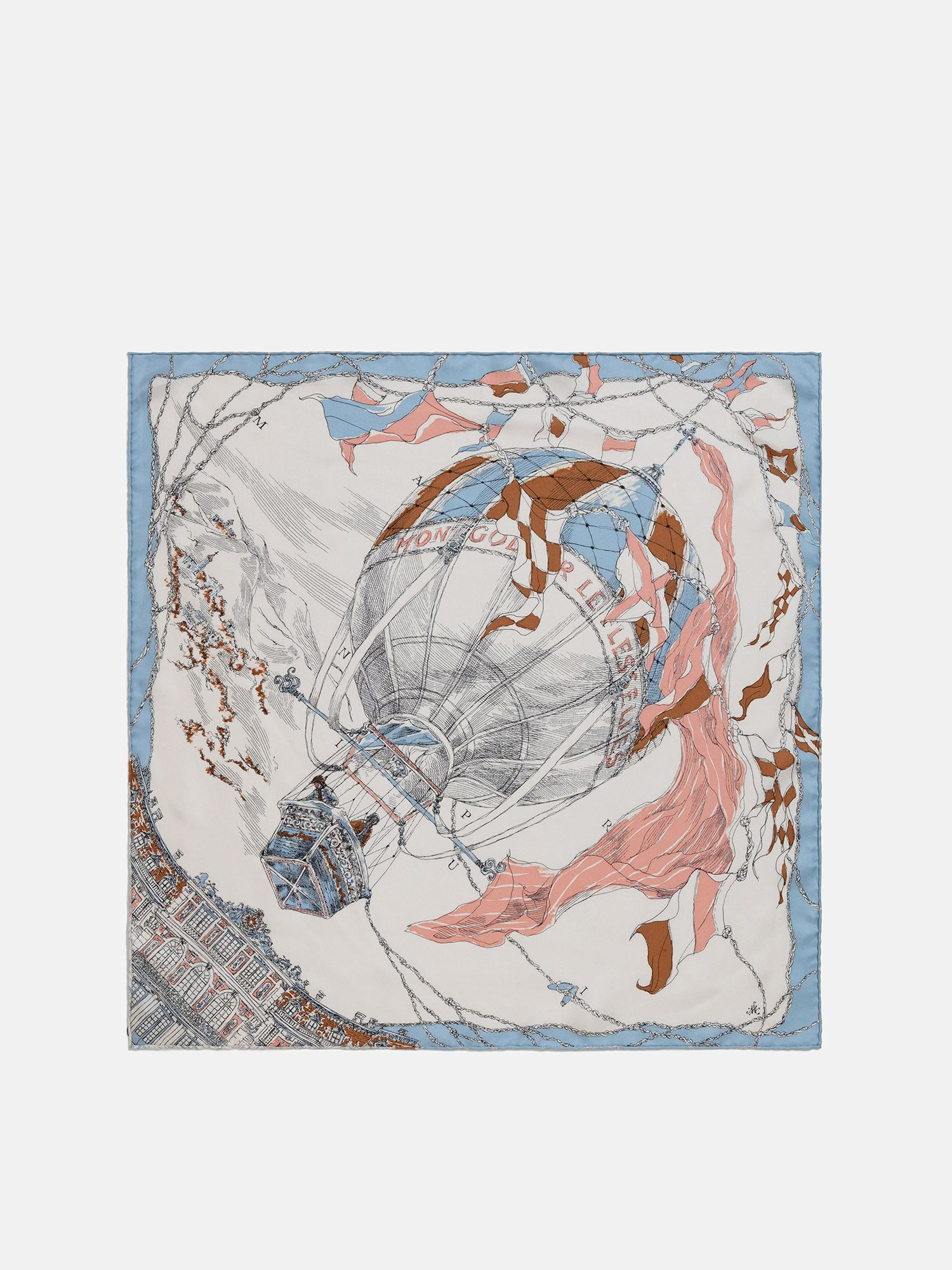 マニプリ スカーフ モンゴルフィエバルーン ライトブルー |スカーフ