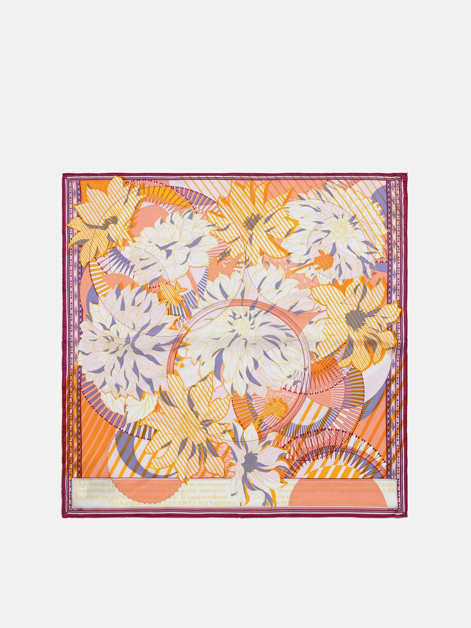 マニプリ スカーフ コラージュダリアロンド オレンジ |スカーフ | WAKO