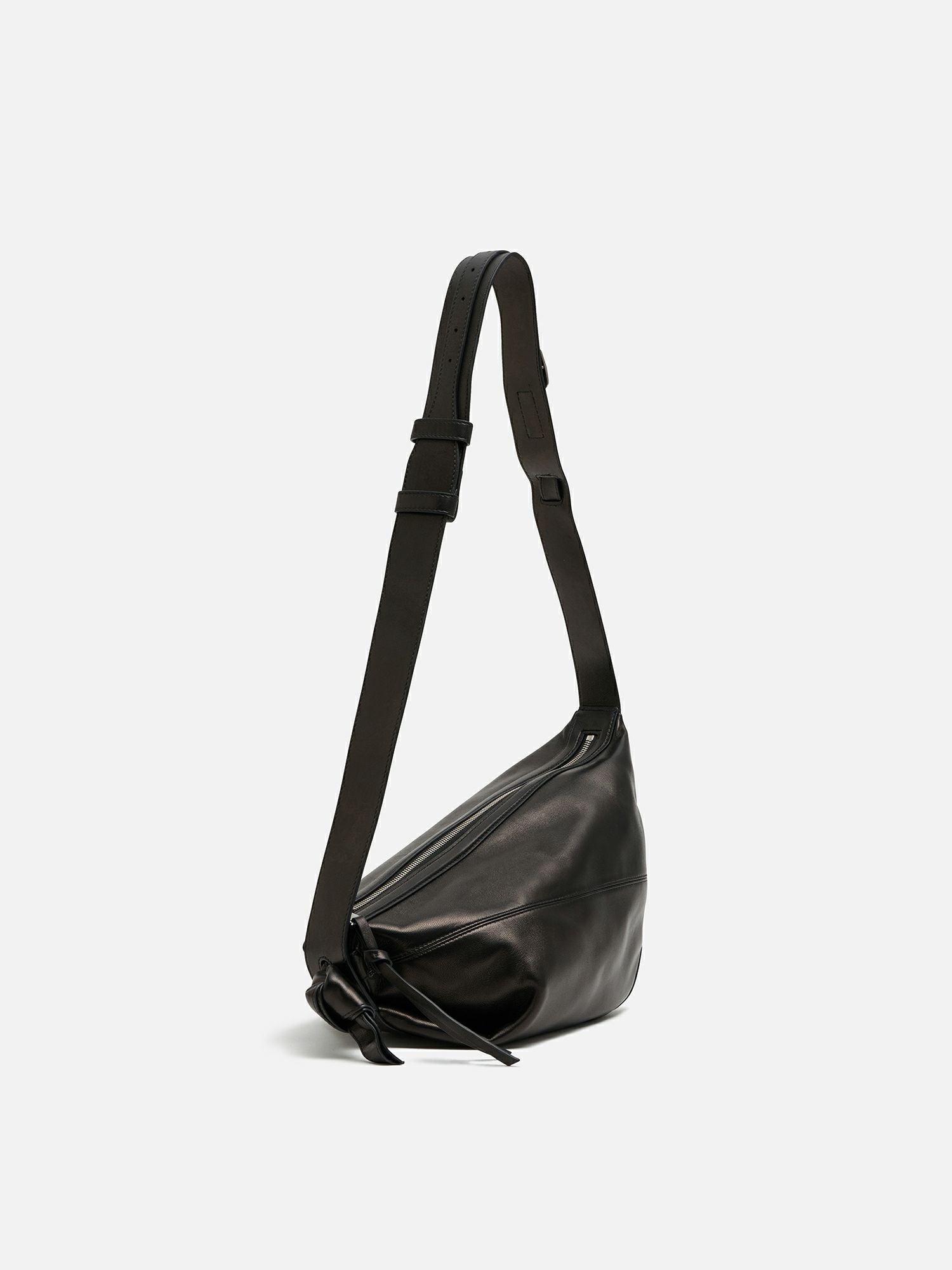 FUROSHIKI CROSS BODY BAG M LAMB ブラック |ショルダーバッグ