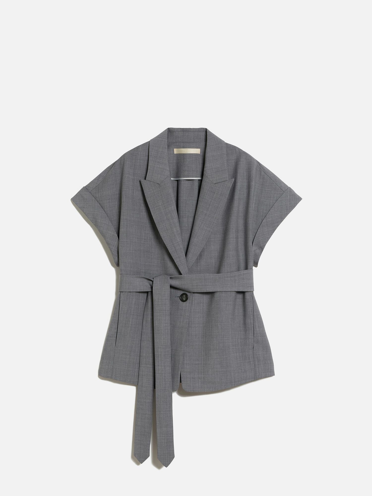 NEW CLOSET ショートスリーブジャケット ベルト付き ミディアムグレー