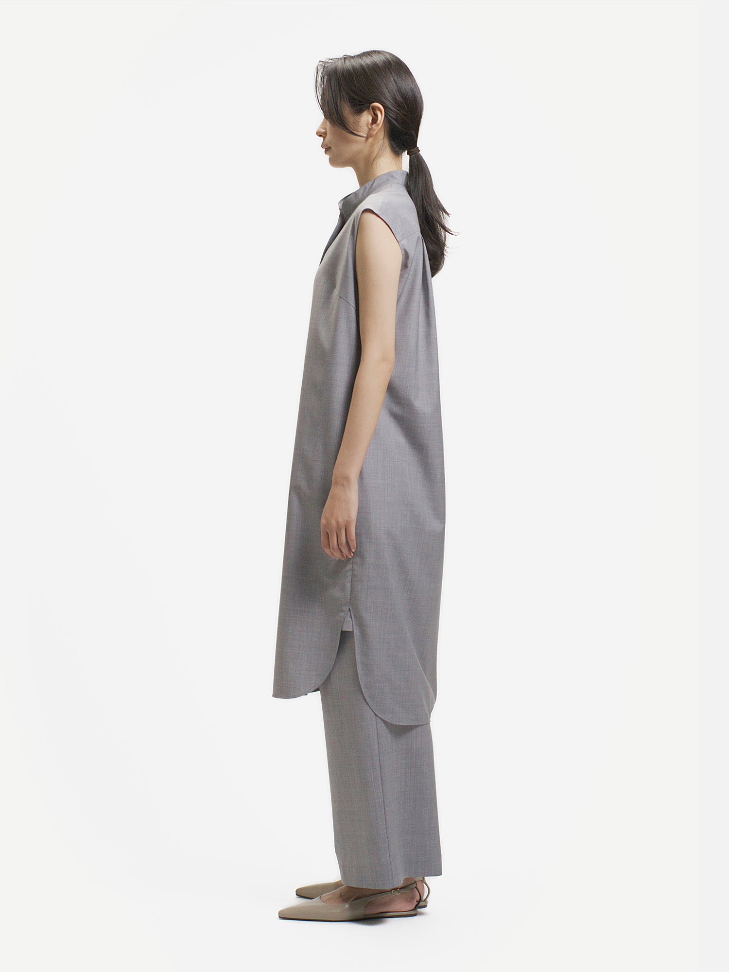 NEW CLOSET シャツワンピース ミディアムグレー |ワンピース | WAKO 