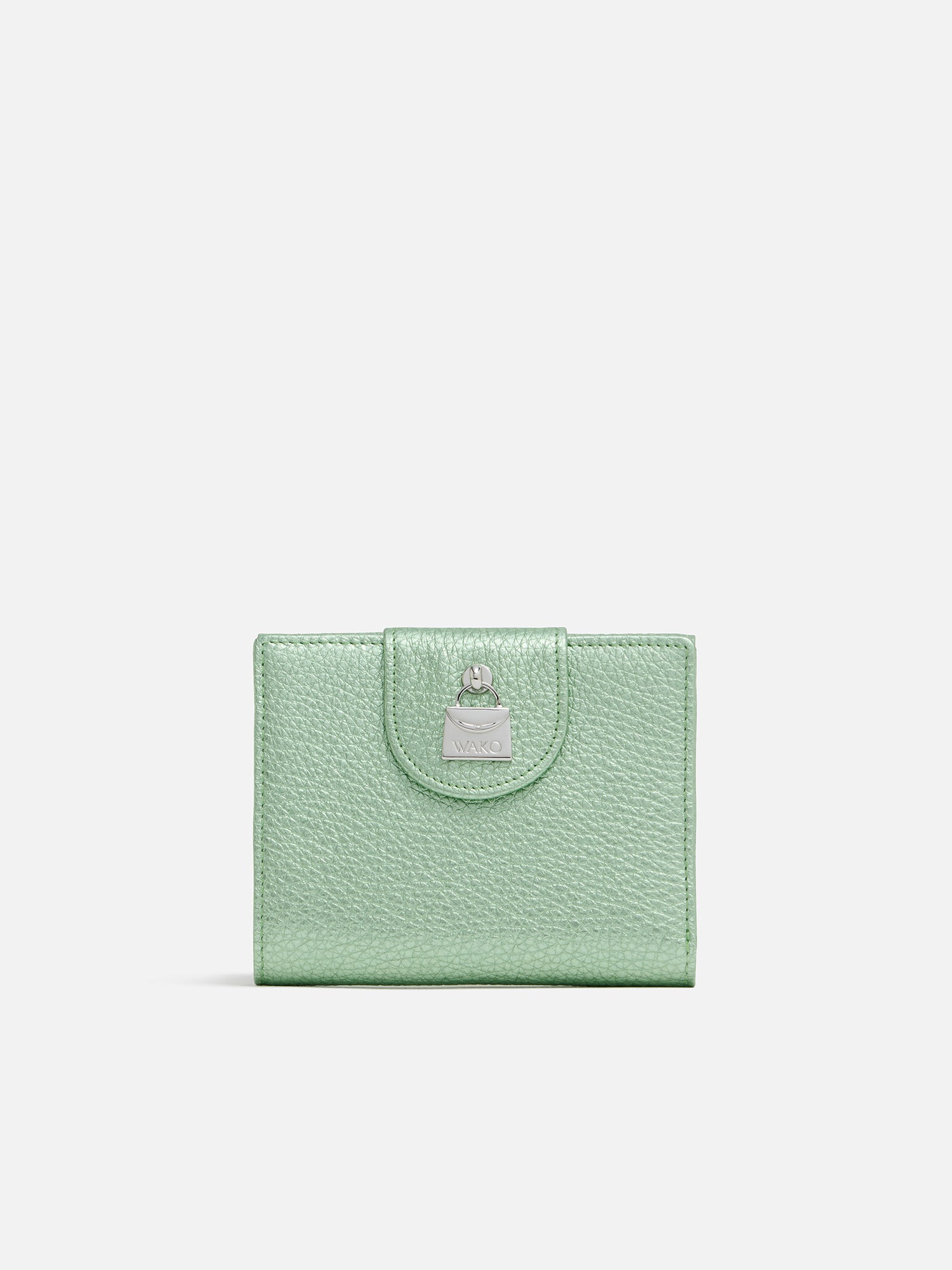 二つ折り財布 エメラルドグリーン