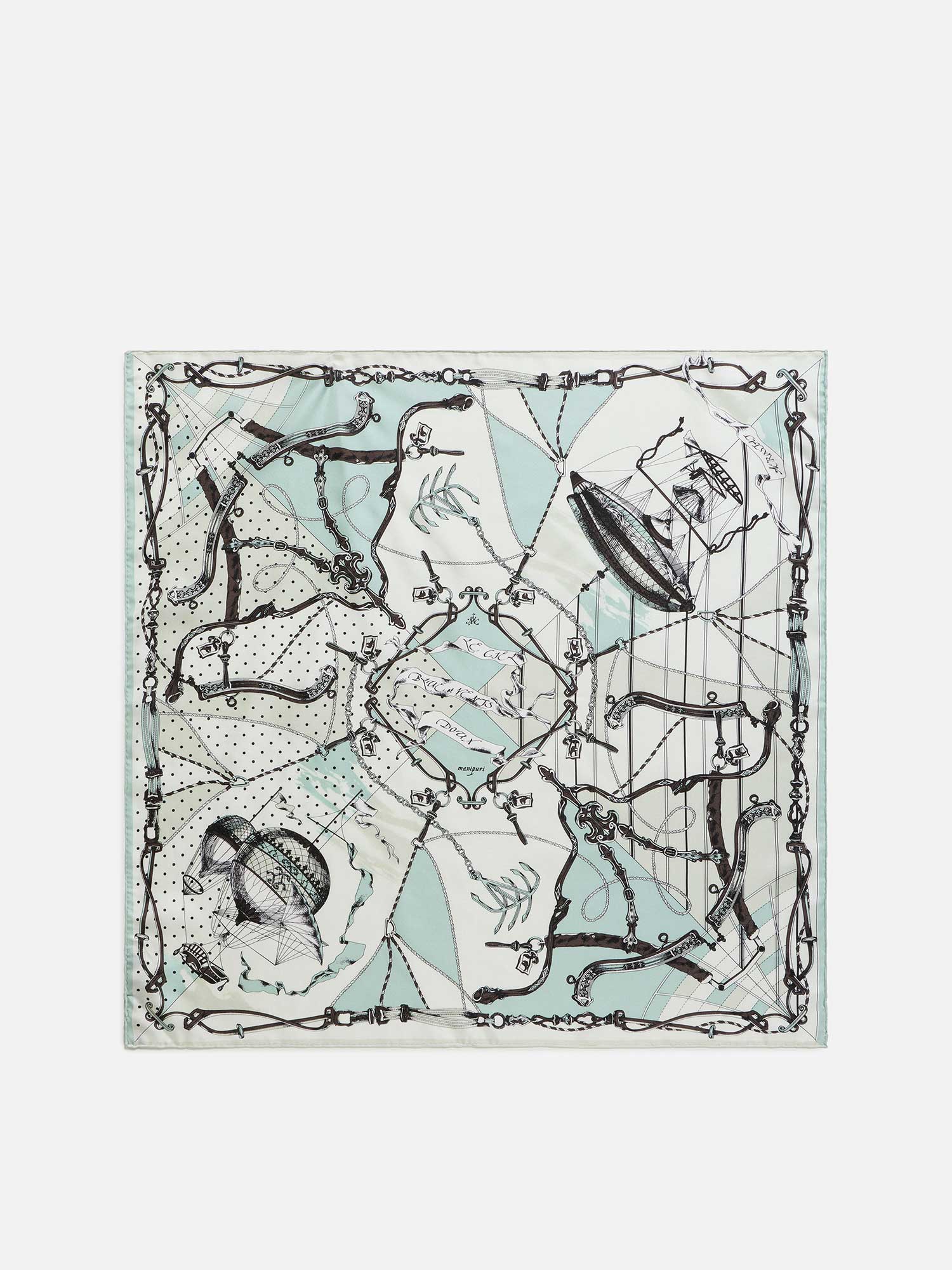 マニプリ　スカーフ　ビットバルーン ライトグレー