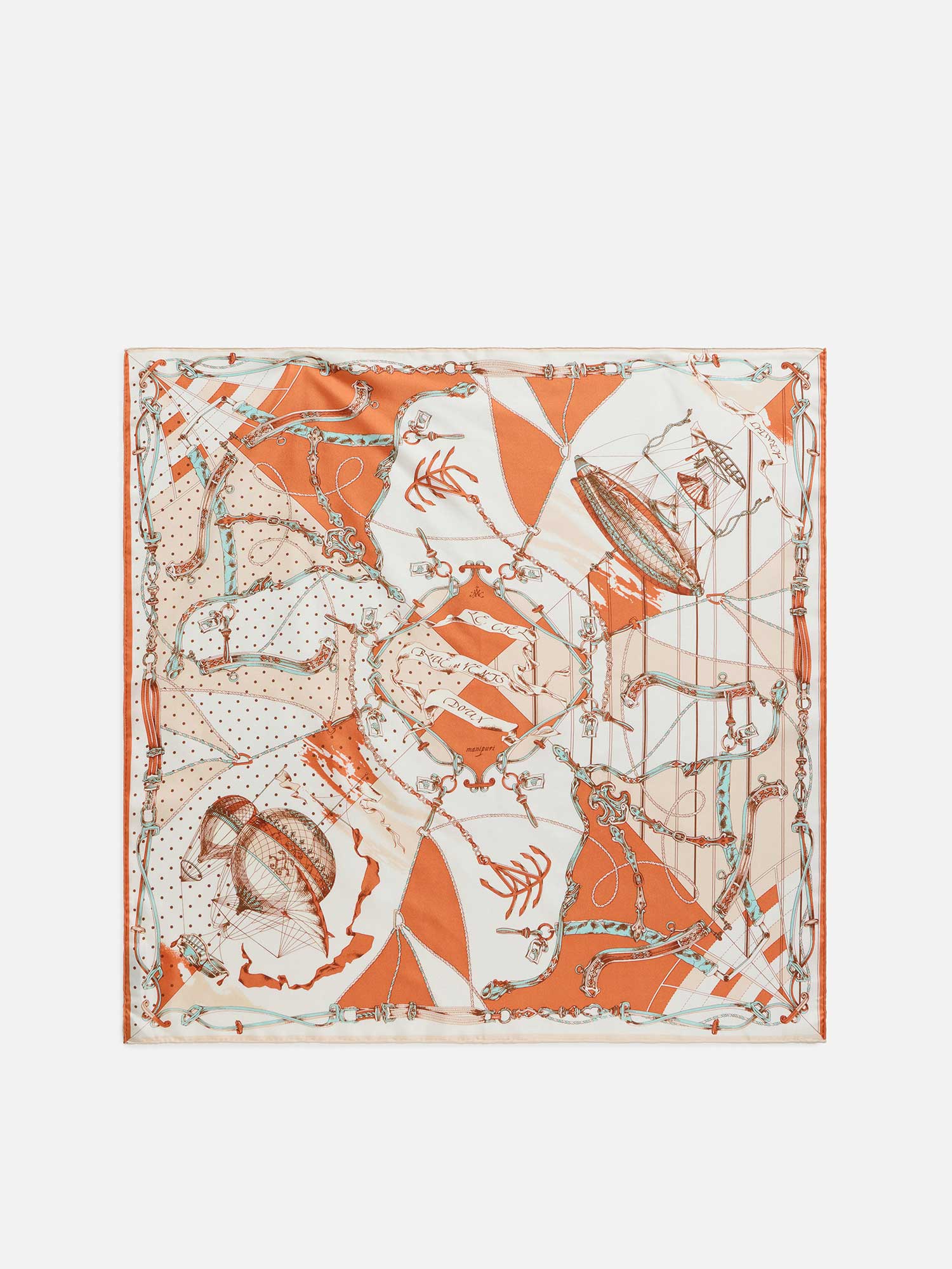 マニプリ　スカーフ　ビットバルーン オレンジ