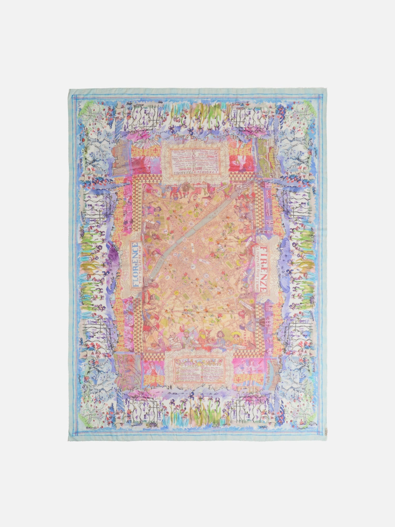 ファリエロ　サルティ　ストール　Florence Map パープル