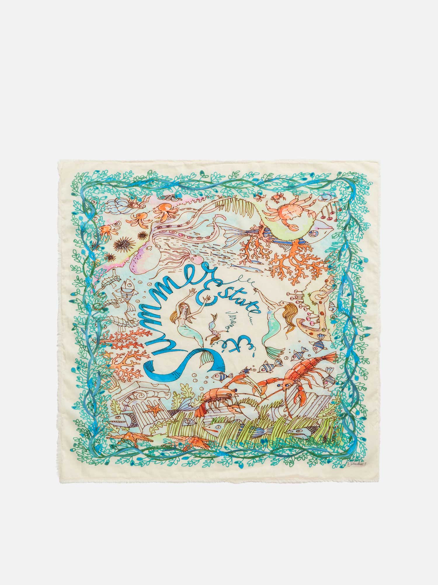 ファリエロ　サルティ　スカーフ　Little Summer グリーン